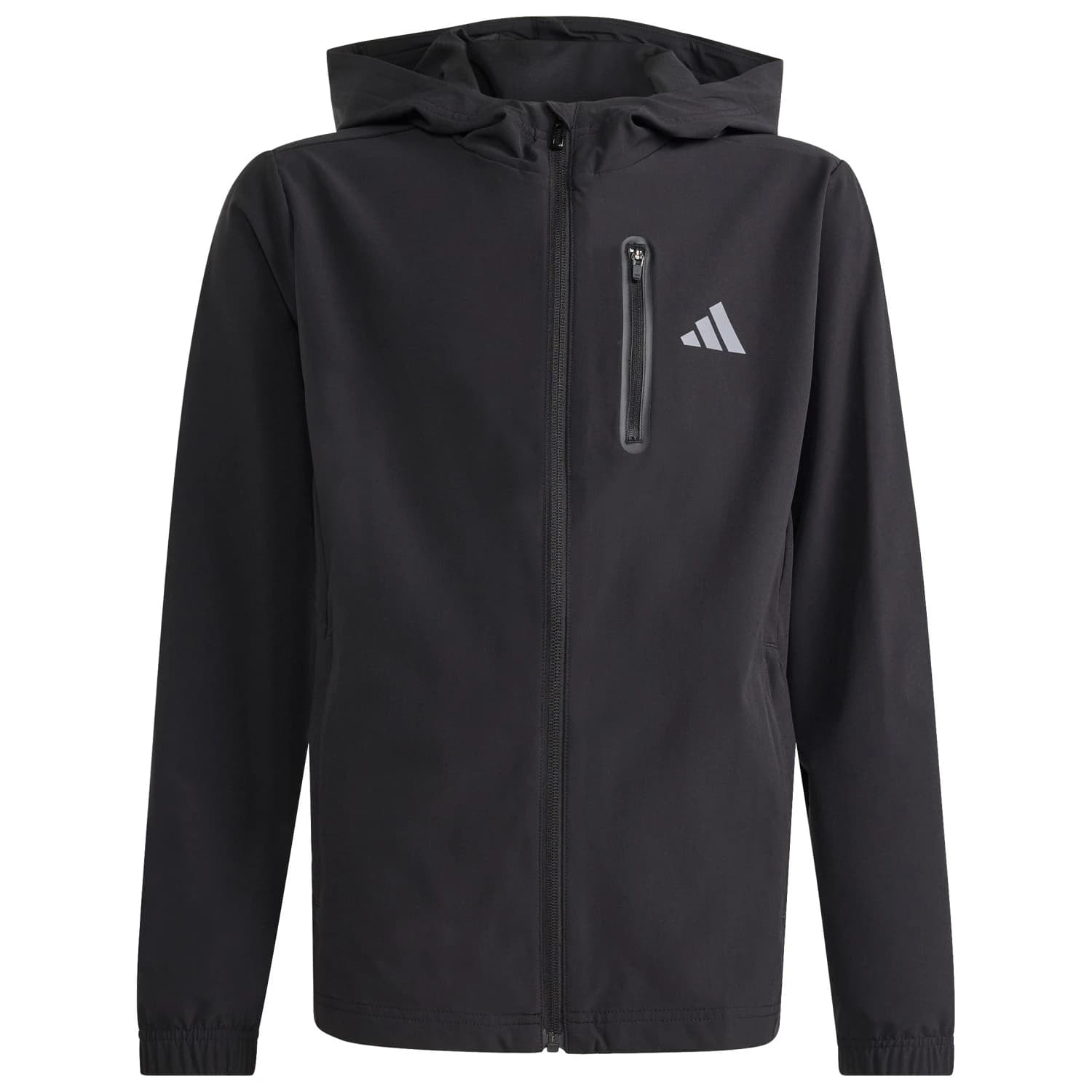 Детско яке за тренировка adidas Kid's Hooded Tech Woven Jacke Training jacket - Black / Grey Four