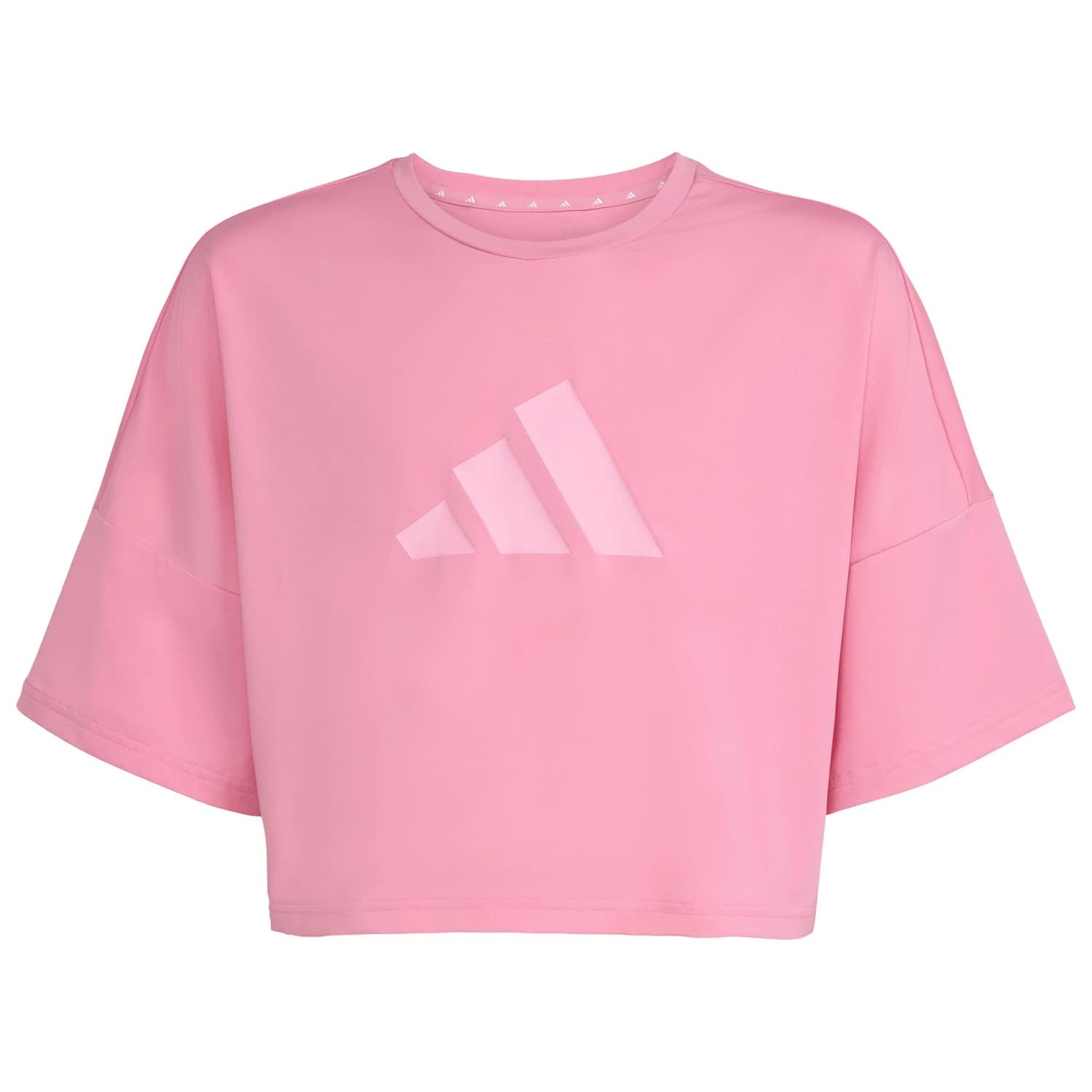 Детска спортна тениска Adidas Kid's Sport Icon Crop Tee Sport shirt - St Tropic Bloom / True Pink