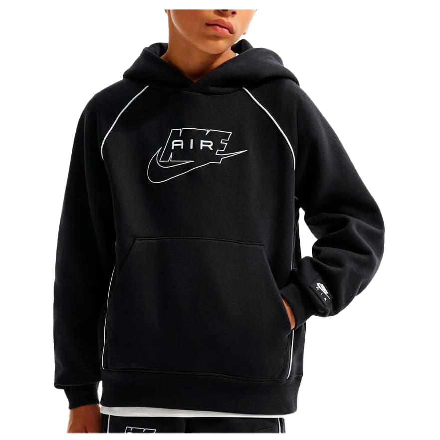Детски суичър Nike Kid's Air Pullover Hoodie - Black / White / White