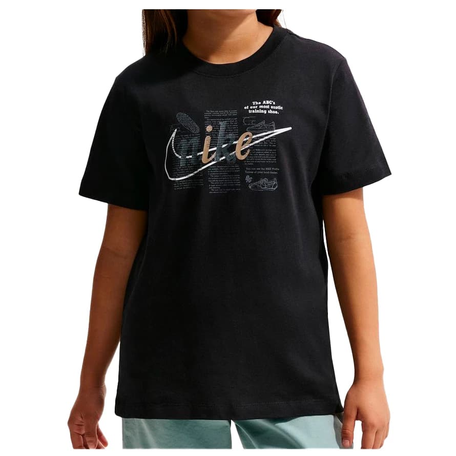 Детска тениска Nike Kid's NSW Tee Club Script T-shirt - Black