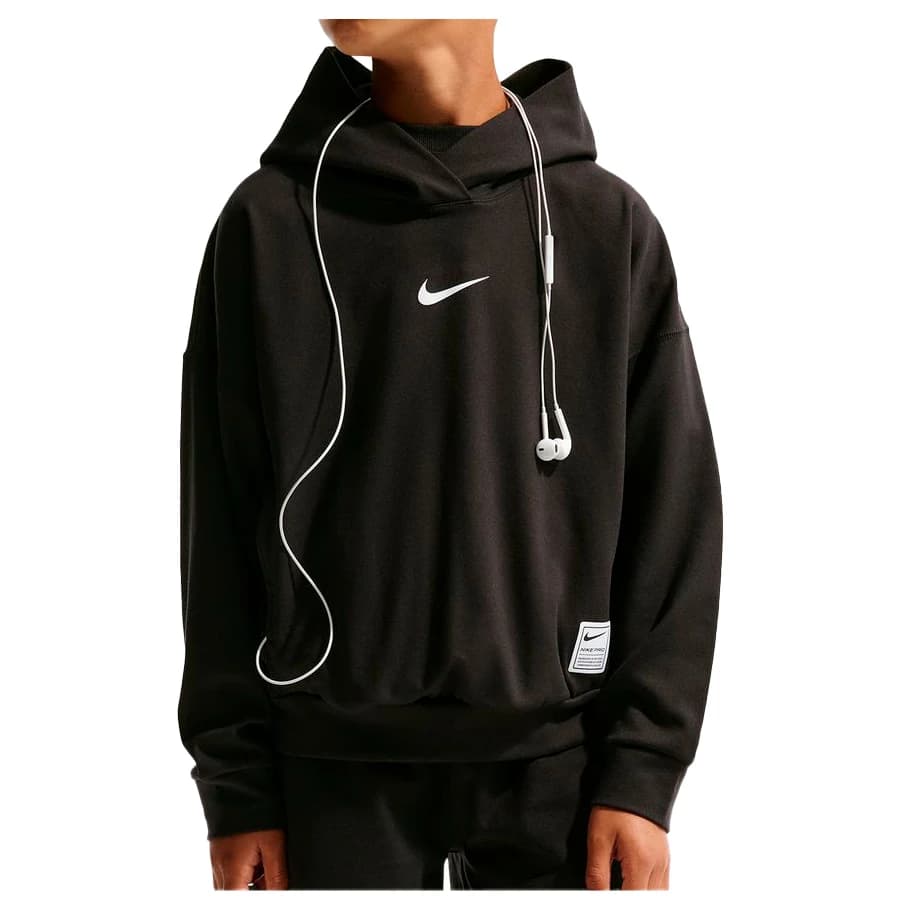 Детски суичър Nike Kid's Pro Dri-FIT Fleece Pullover Training Hoodie - Black / White