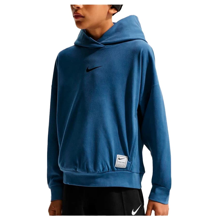 Детски суичър Nike Kid's Pro Dri-FIT Fleece Pullover Training Hoodie - Mystic Navy / Black