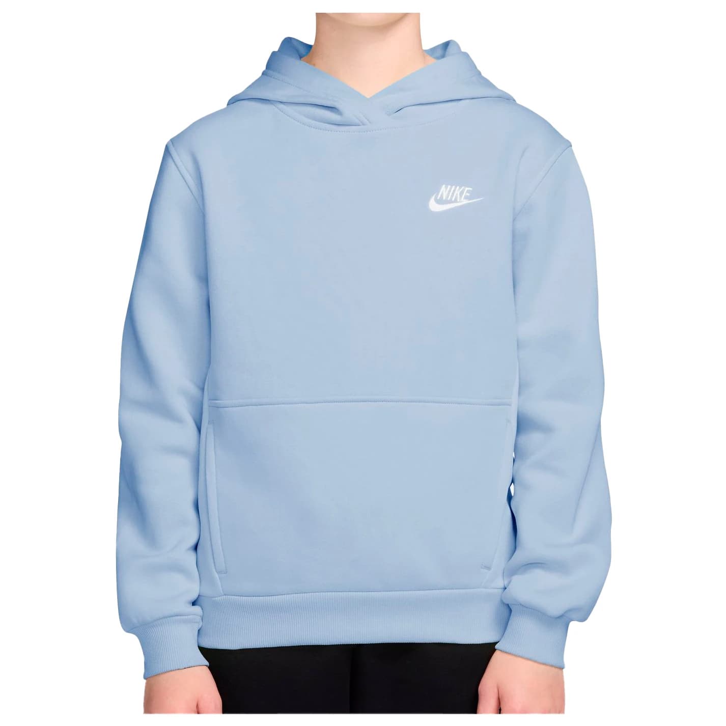 Детски суичър Nike Kid's Sportswear Club Fleece Pullover Hoodie - Hydrogen Blue / White