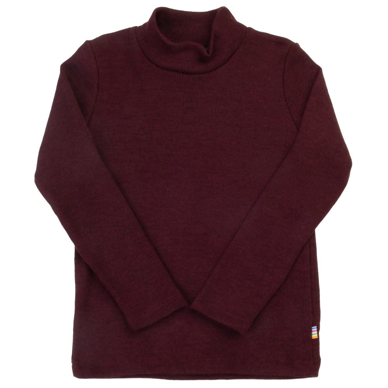Детски вълнен пуловер Joha Kid's Wool Blouse with Neck Merino base layer - Burgundy