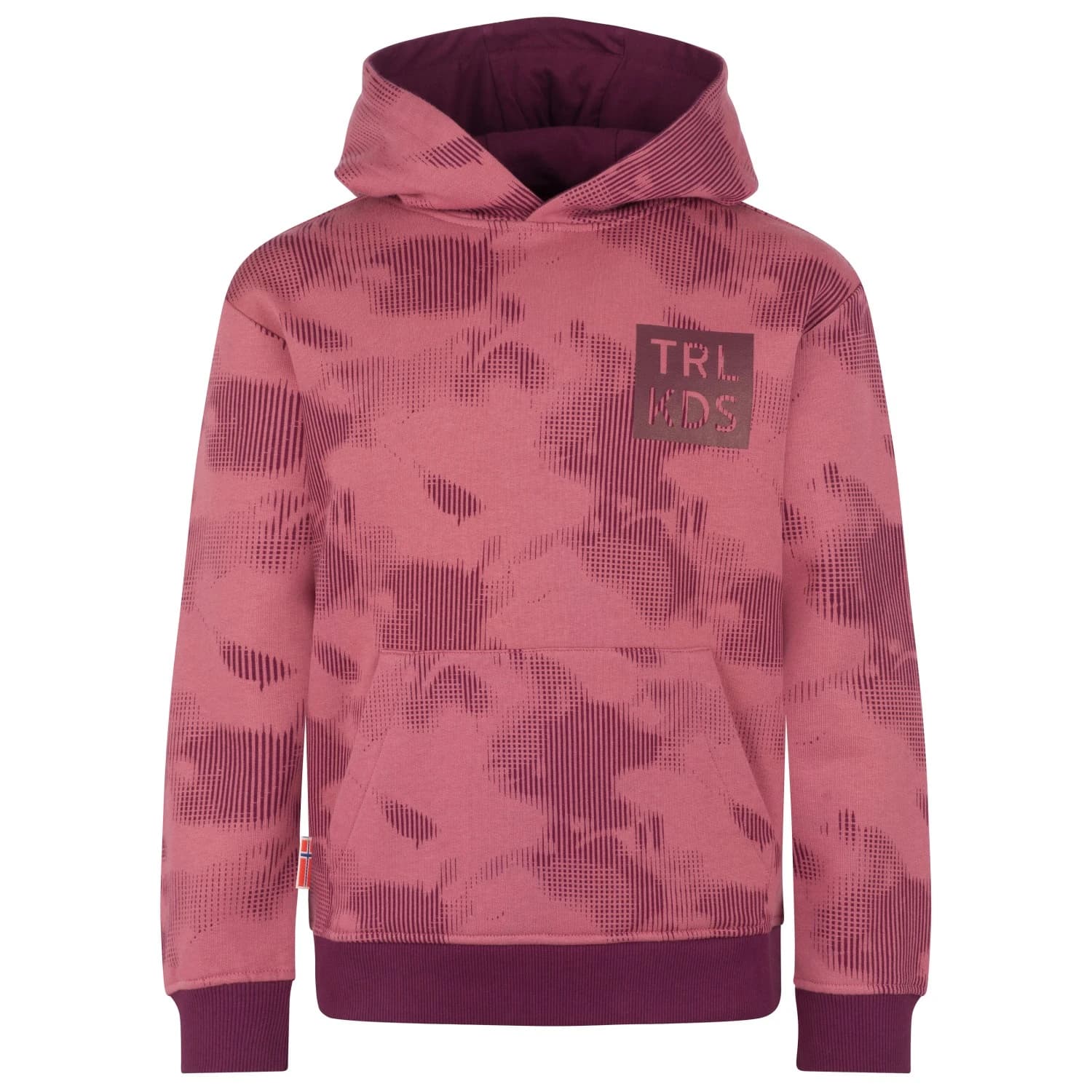 Детски суичър Trollkids Kid's Lifjell Sweater Hoodie - Frozen Berry / Deep Ruby