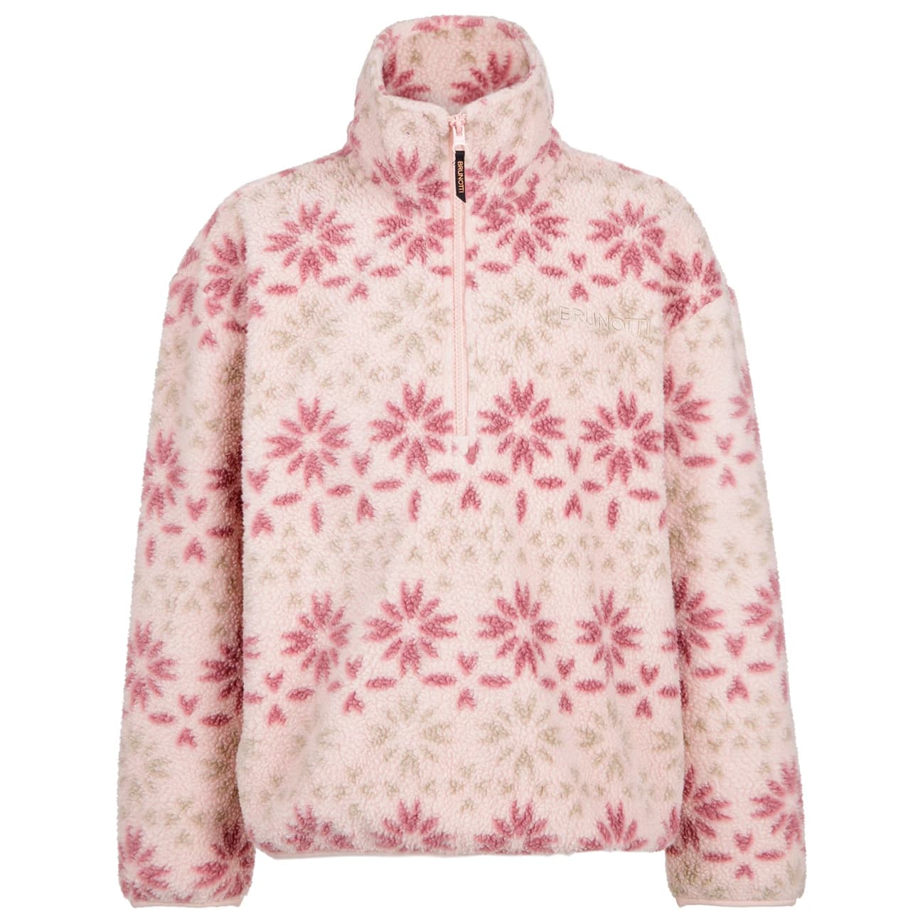 Детски поларен пуловер Brunotti Kid's Rezany-Print Fleece jumper - Sepia Rose