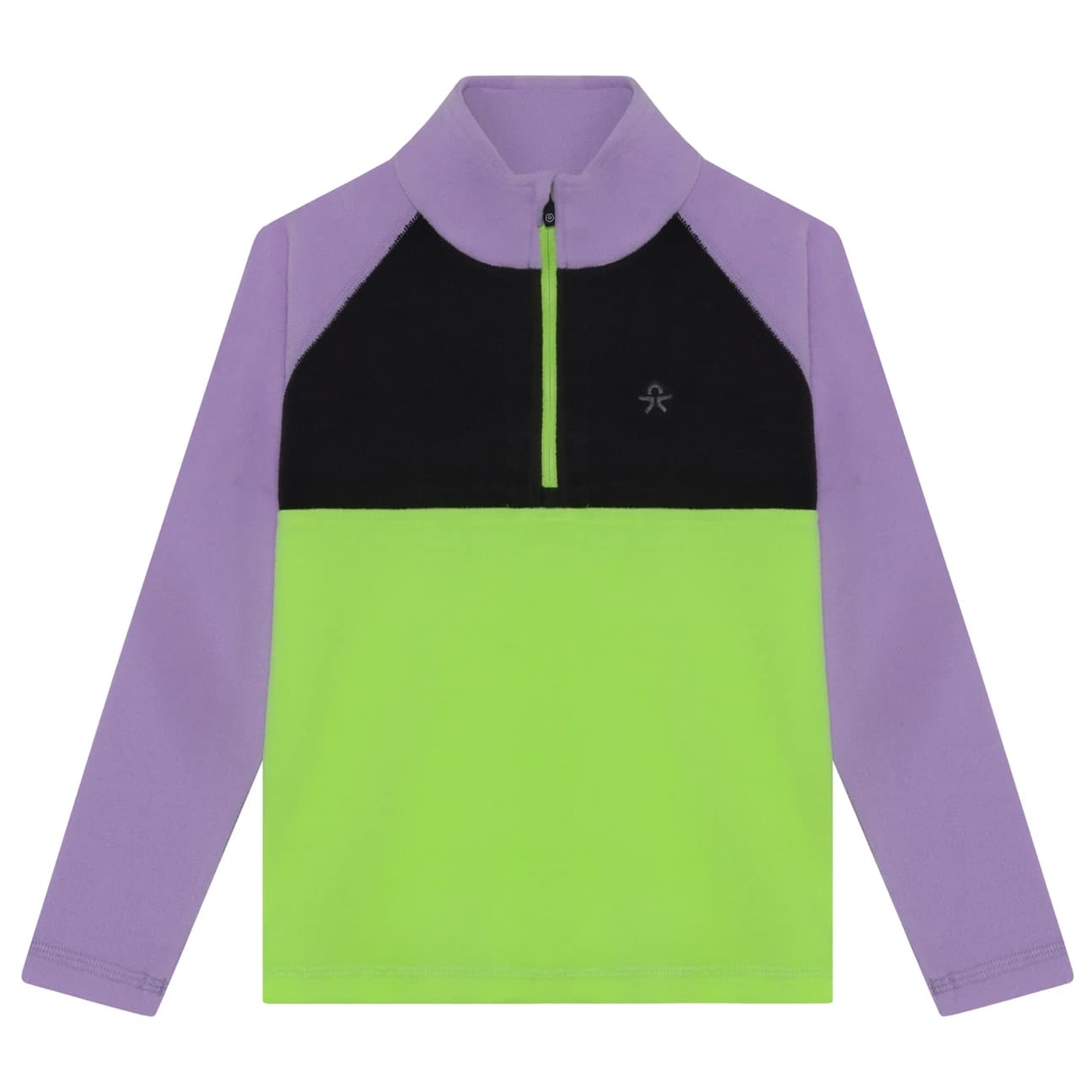 Детски поларен пуловер Color Kids Kid's Fleece Pulli Colorblock Fleece jumper - Purple Rose