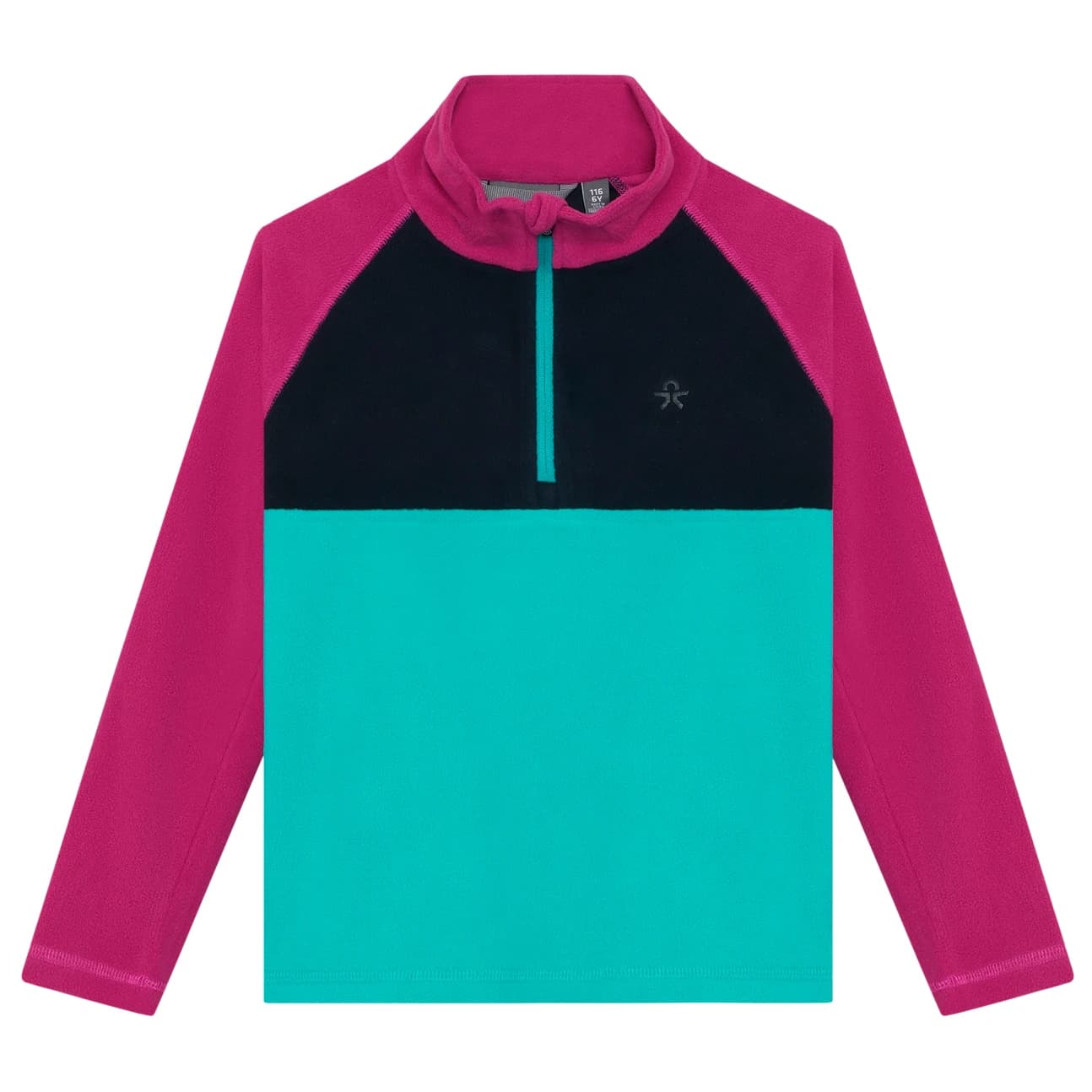 Детски поларен пуловер Color Kids Kid's Fleece Pulli Colorblock Fleece jumper - Wild Aster