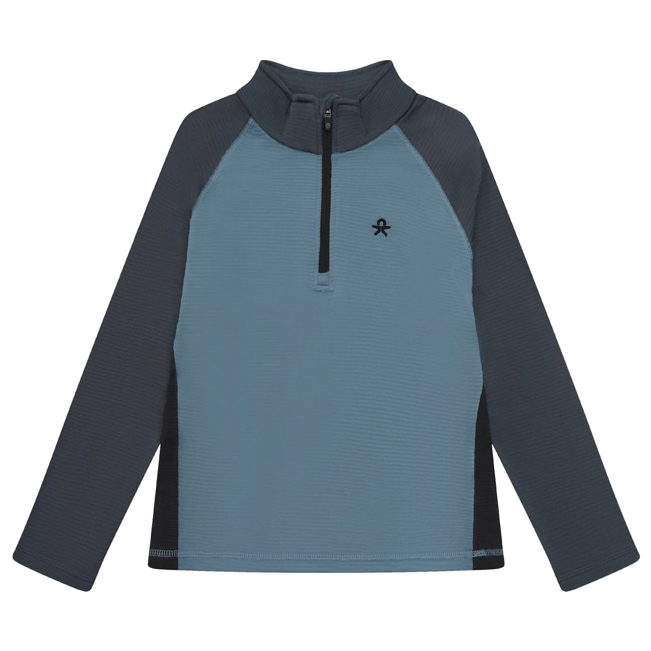 Детски поларен пуловер Color Kids Kid's Fleece Stretch Colorblock Fleece jumper - Windward Blue