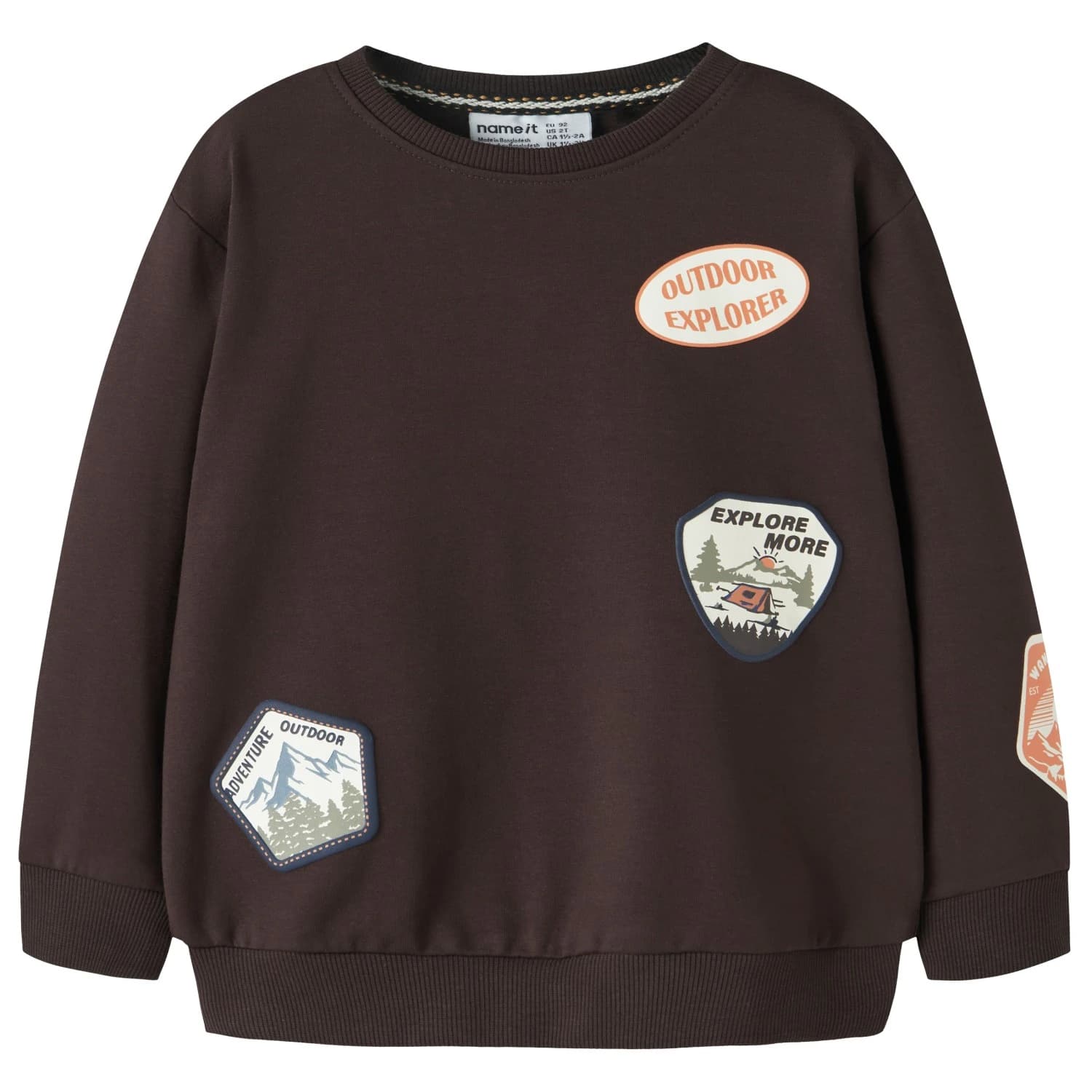 Детска блуза с дълъг ръкав Name it Kid's Mole L/S Sweat Longsleeve - Chocolate Plum