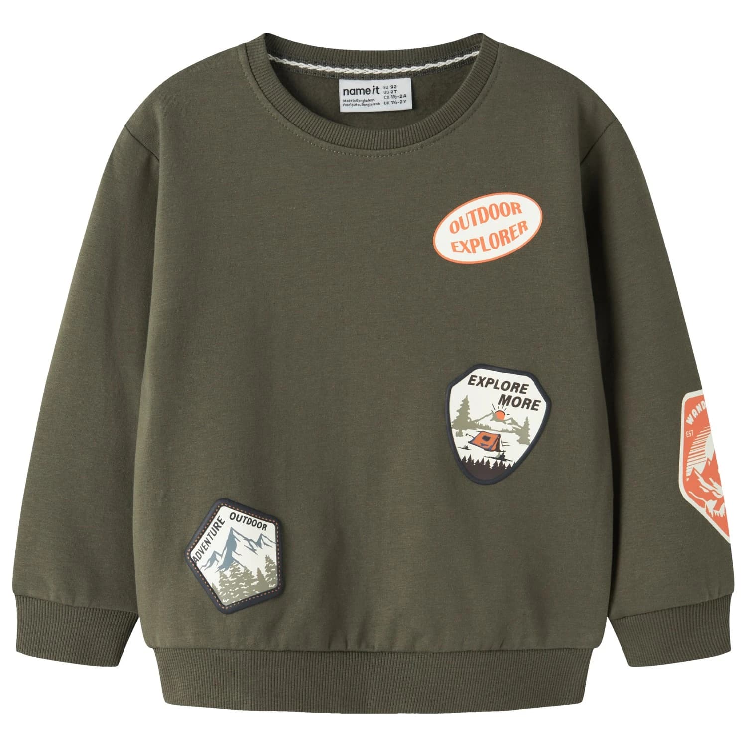 Детска блуза с дълъг ръкав Name it Kid's Mole L/S Sweat Longsleeve - Olive Night