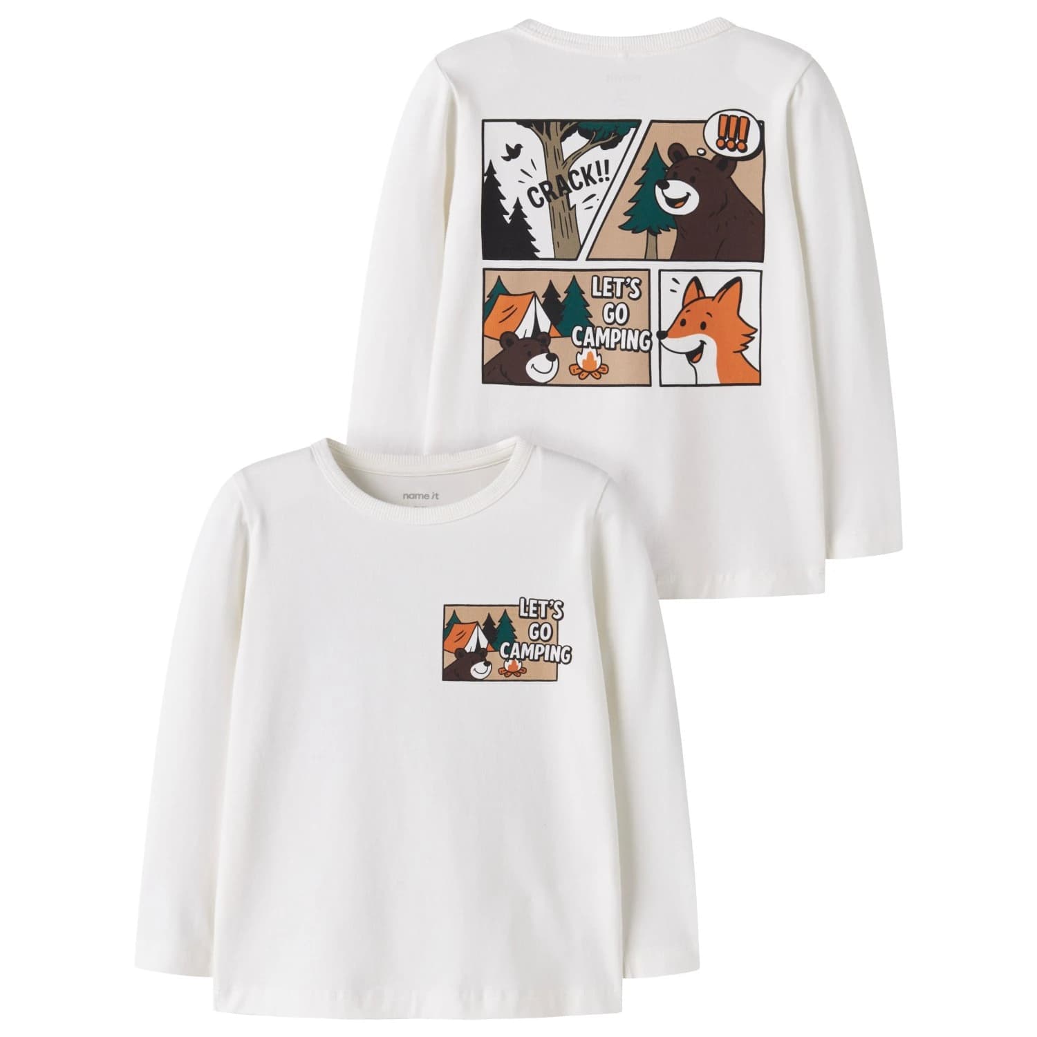 Детска блуза с дълъг ръкав Name it Kid's Oswalde L/S Top Longsleeve - Cloud Dancer