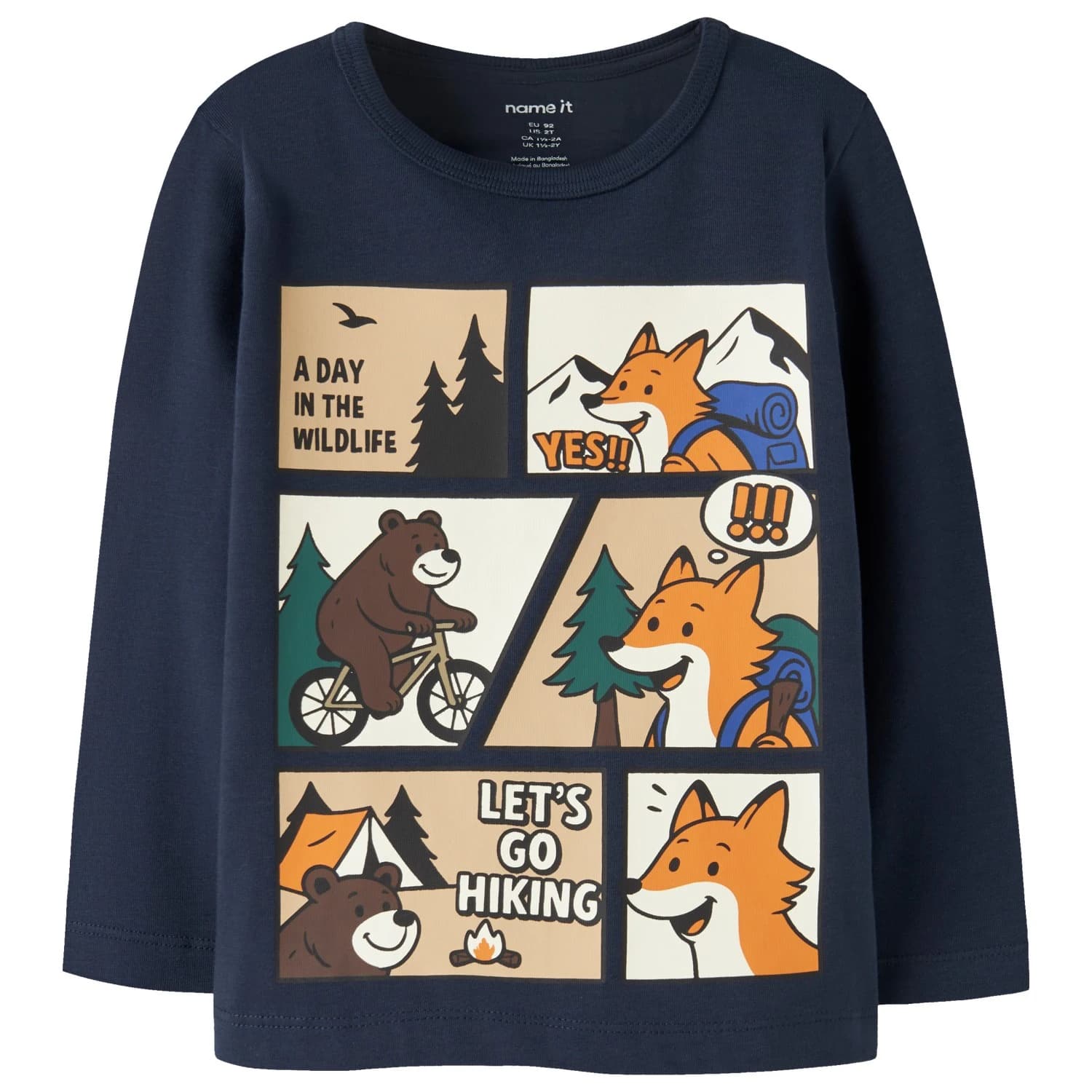 Детска блуза с дълъг ръкав Name it Kid's Oswalde L/S Top Longsleeve - Navy Blazer