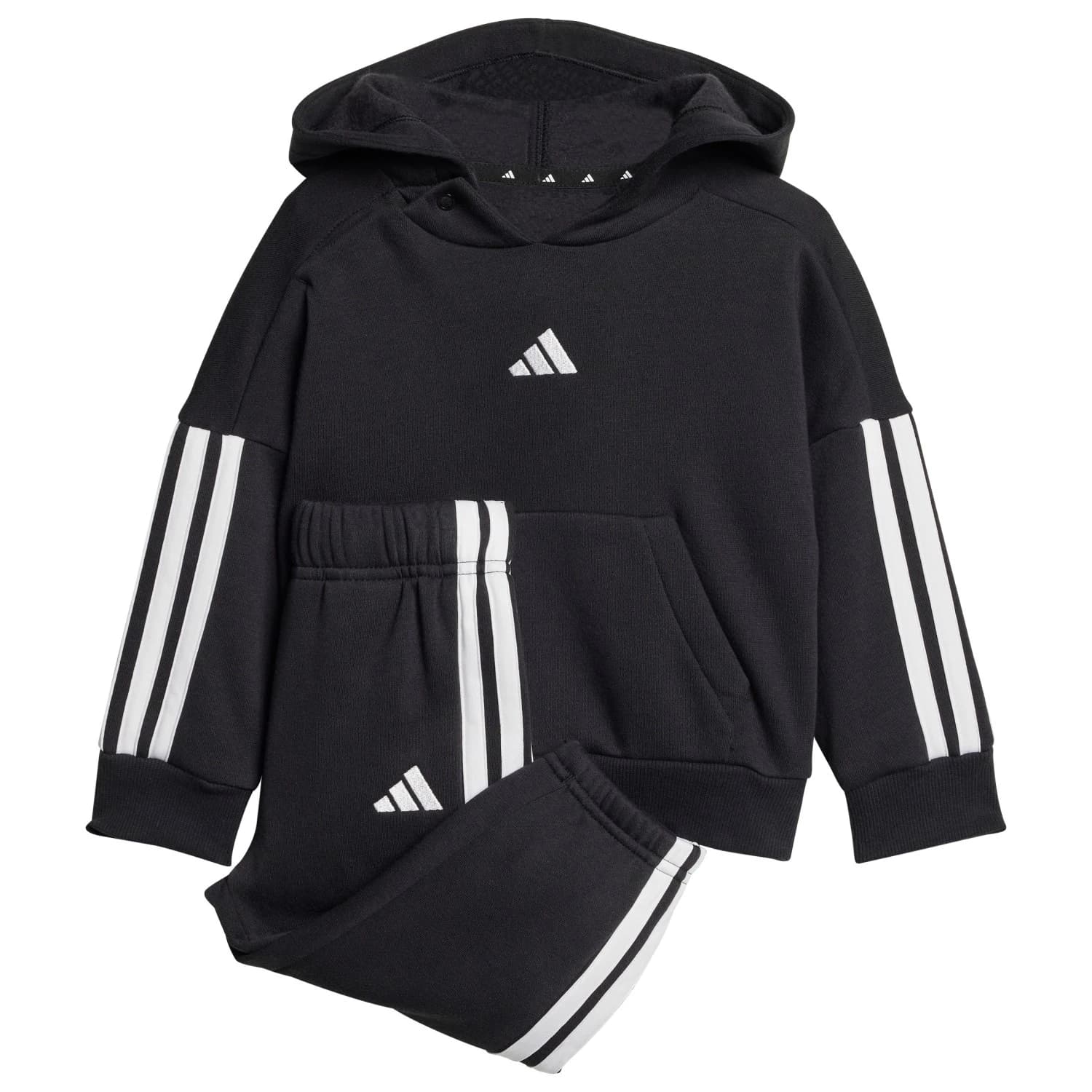 Детско яке за тренировка adidas Kid's Essentials Jogger Hooded Training jacket - Black / White