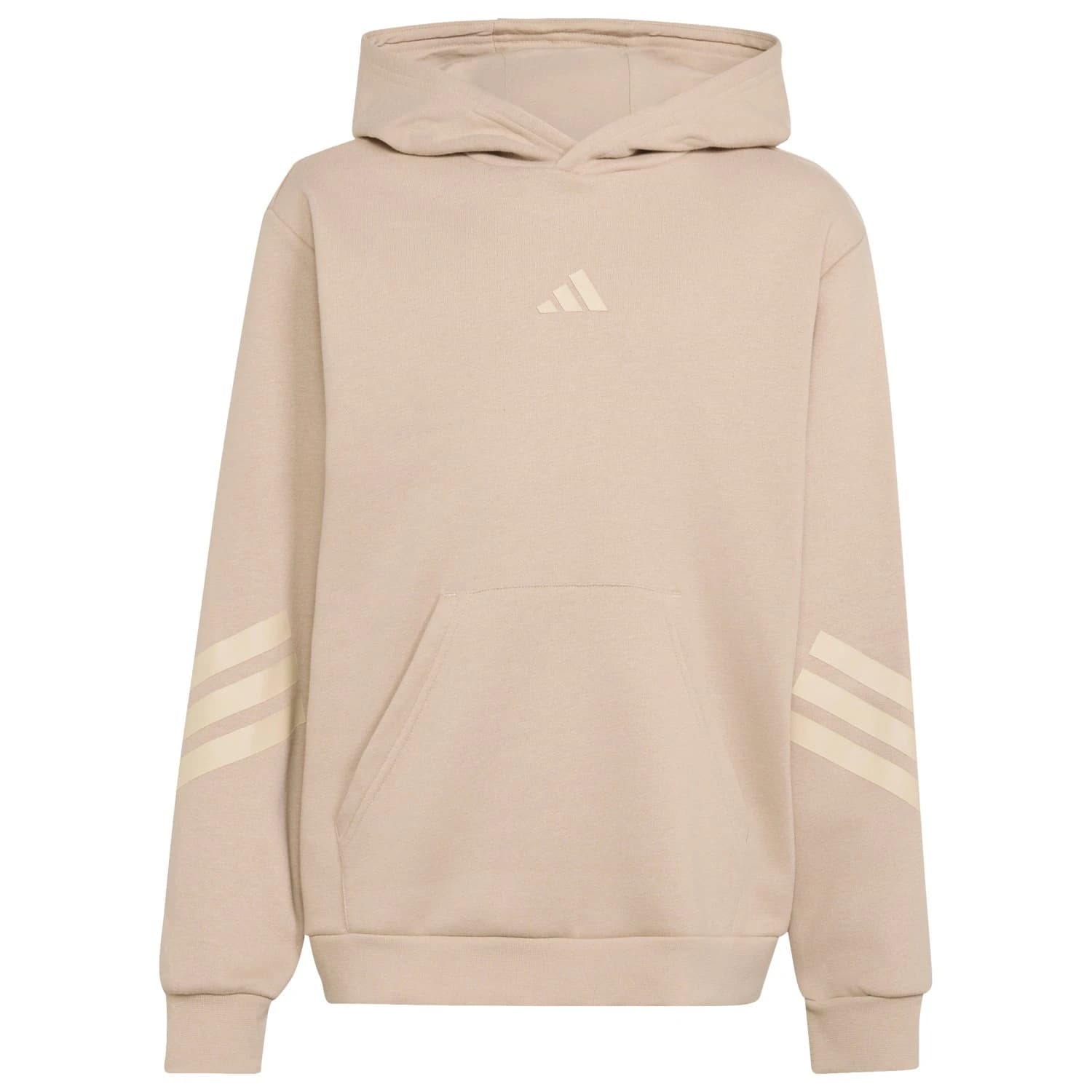 Детски суичър adidas Kid's Future Icons 3 Stripes Oversized Hoodie - Khaki Three / Crystal Linen