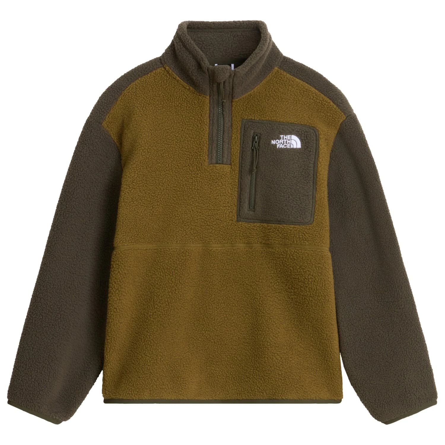 Детски поларен пуловер The North Face Kid's Teen Yumiori 1/4 Zip Jacket Fleece jumper - Caraway Seed / New Taupe Green