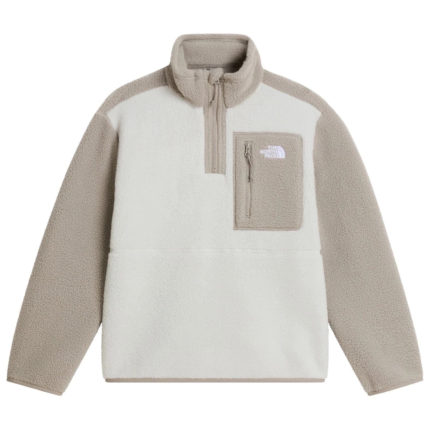 Детски поларен пуловер The North Face Kid's Teen Yumiori 1/4 Zip Jacket Fleece jumper - Cumulus Cloud / Stone Slab