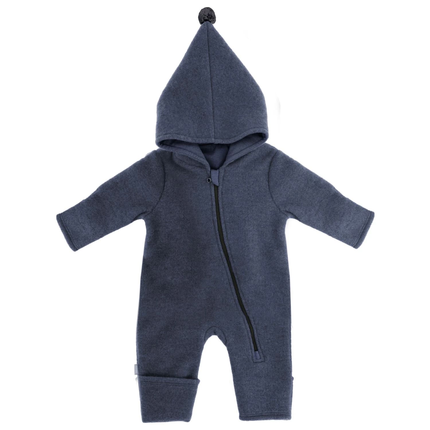 Цял костюм maximo Baby's Jersey Fleece Overall m. Kapuze u. Pompon Overall - Navy Melange