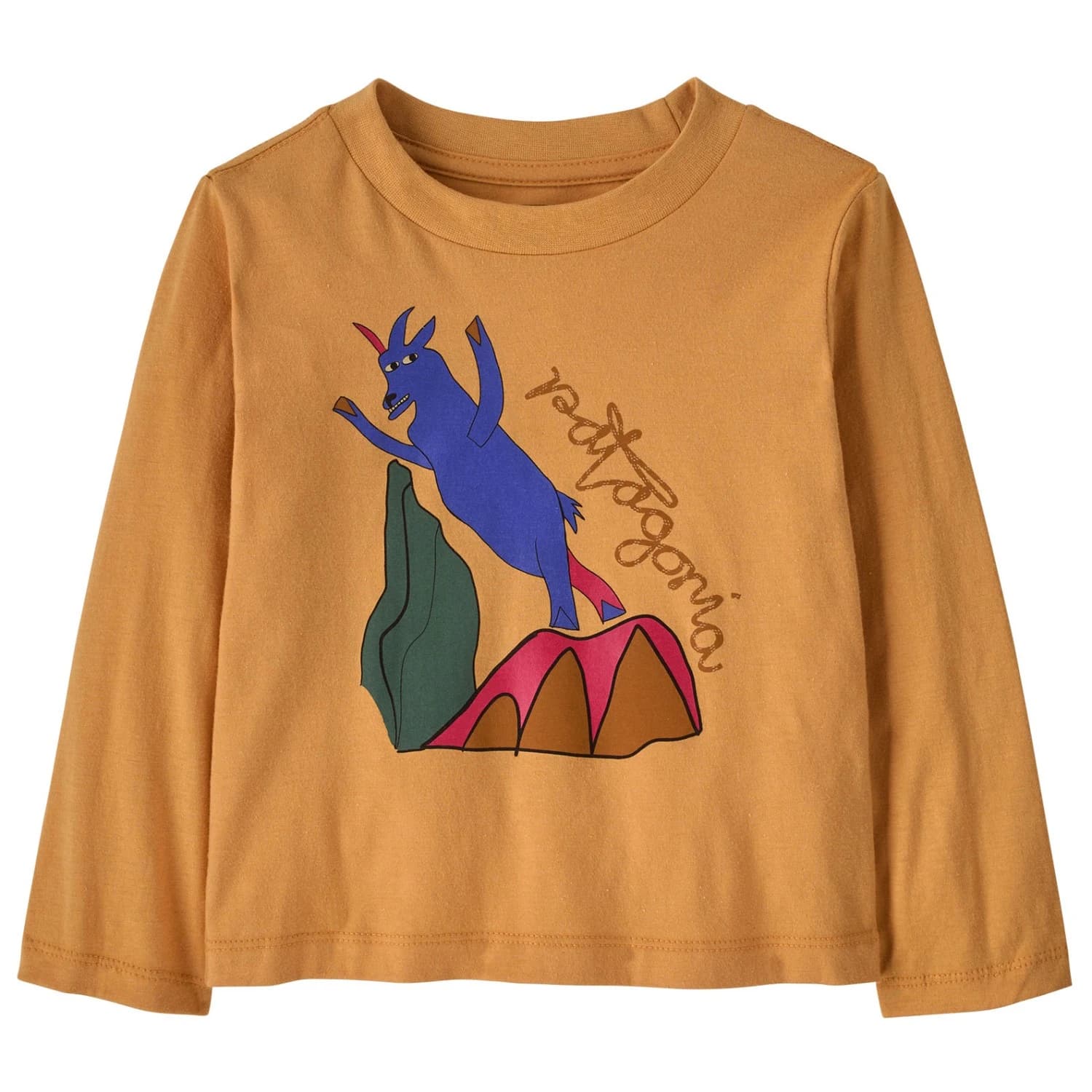 Блуза с дълъг ръкав Patagonia Baby's L/S Graphic T-Shirt Longsleeve - Rope Goats: Dried Mango
