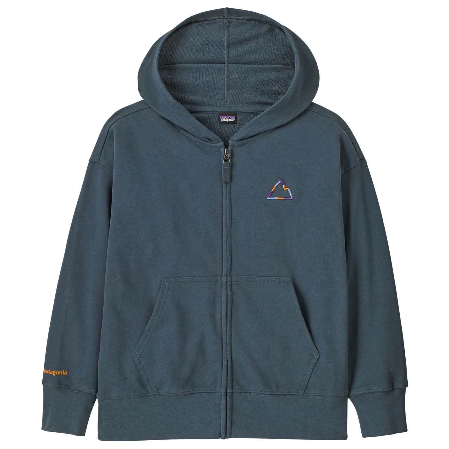 Детско яке за тренировка Patagonia Kid's Full-Zip Hoody Sweatshirt Training jacket - Fitz Roy Massif: Summit Blue