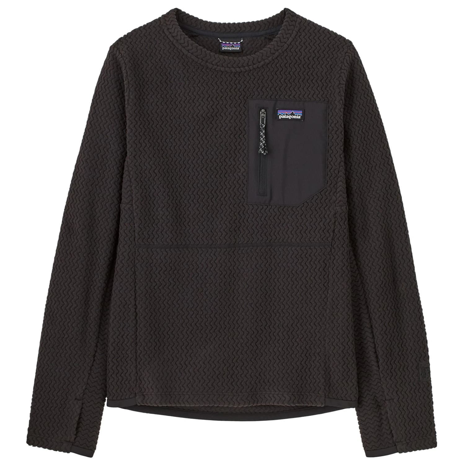 Детски поларен пуловер Patagonia Kid's R1 Air Crew Fleece jumper - Black