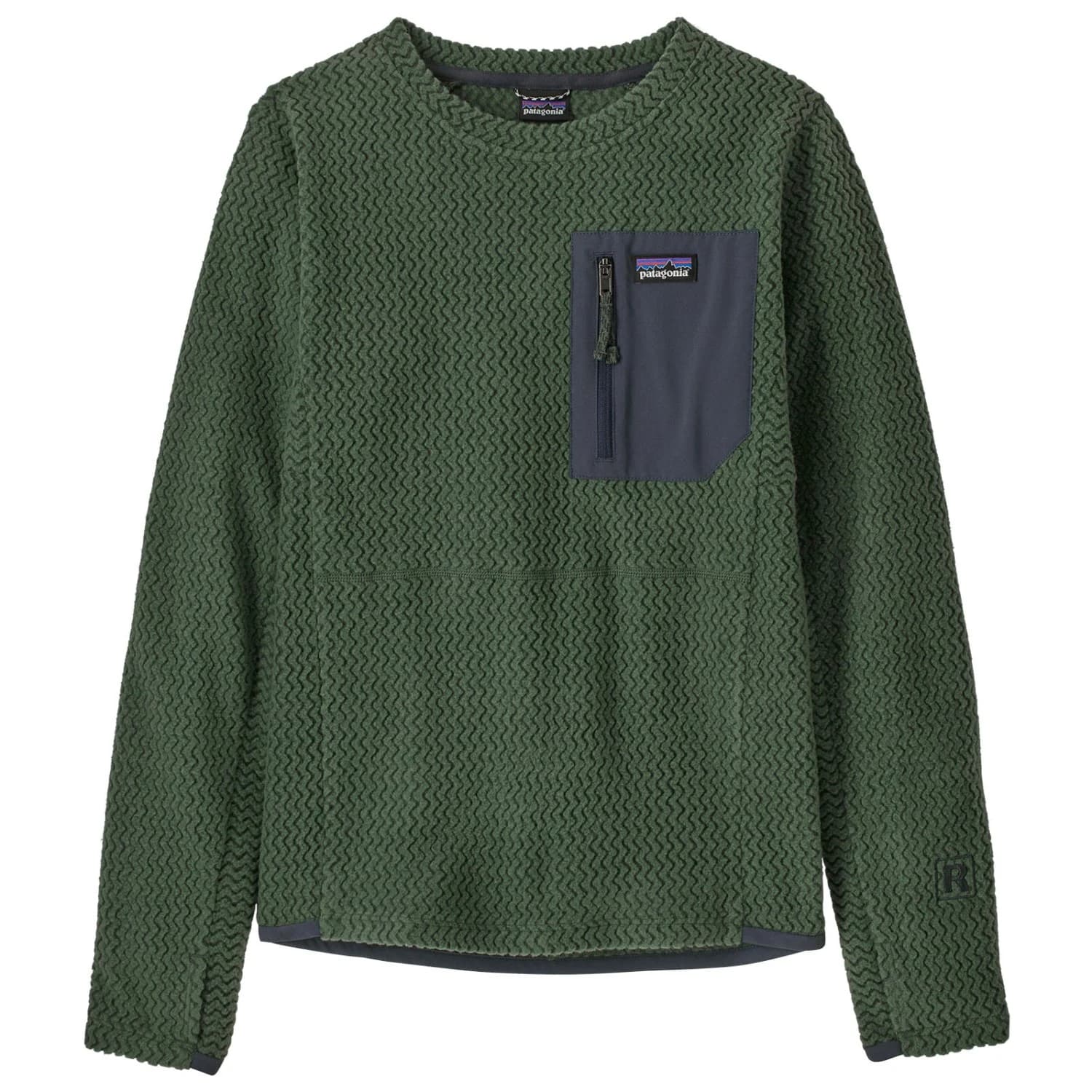 Детски поларен пуловер Patagonia Kid's R1 Air Crew Fleece jumper - Canopy Green