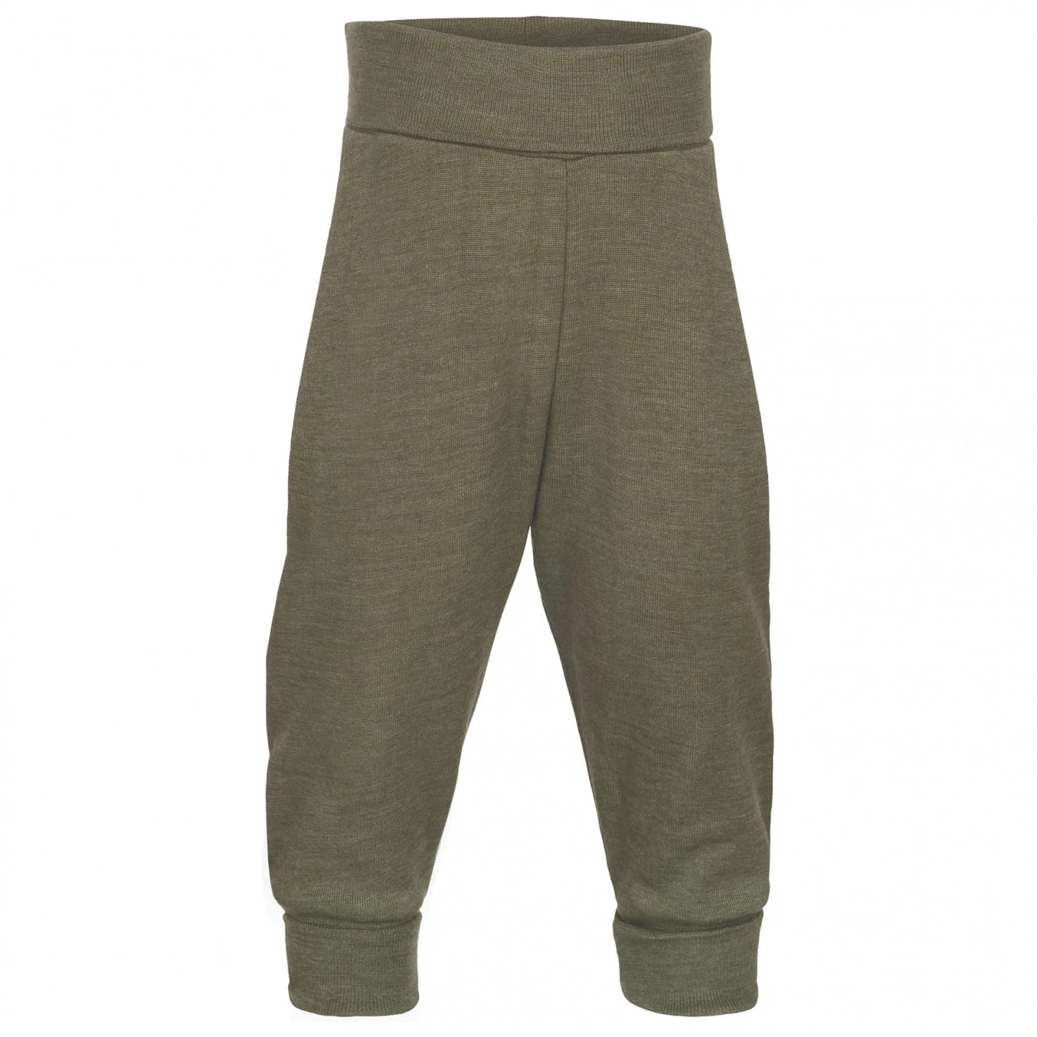 Мериносово термобельо Engel Baby Trousers with Navel Waistband Merino base layer - Olive