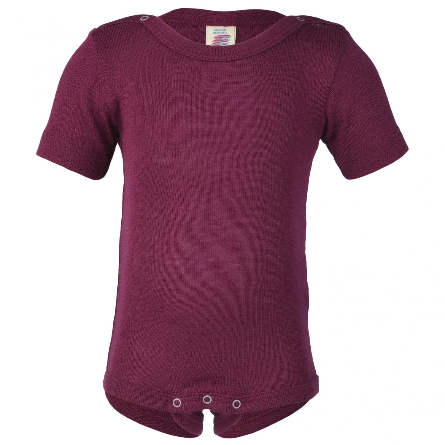 Копринено термобельо Engel Baby Bodysuit Short Sleeve with Press Studs on Shoulder Merino base layer - Orchidee
