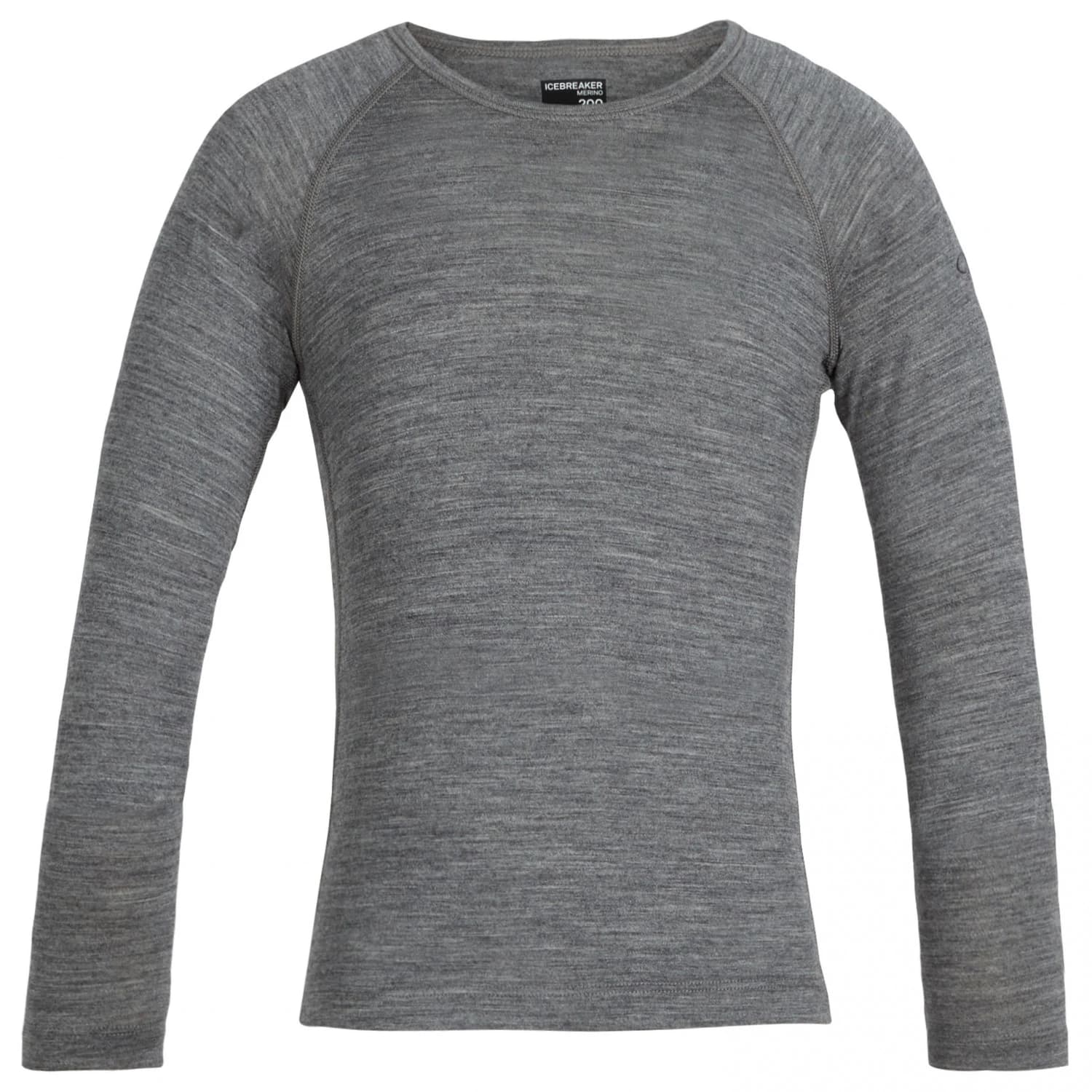 Детско мериносово термобельо Icebreaker Kids 200 Oasis L/S Crewe Merino base layer - Gritstone Heather