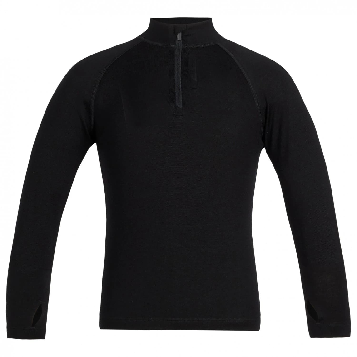 Детско мериносово термобельо Icebreaker Kids 260 Tech L/S Half Zip Merino base layer - Black