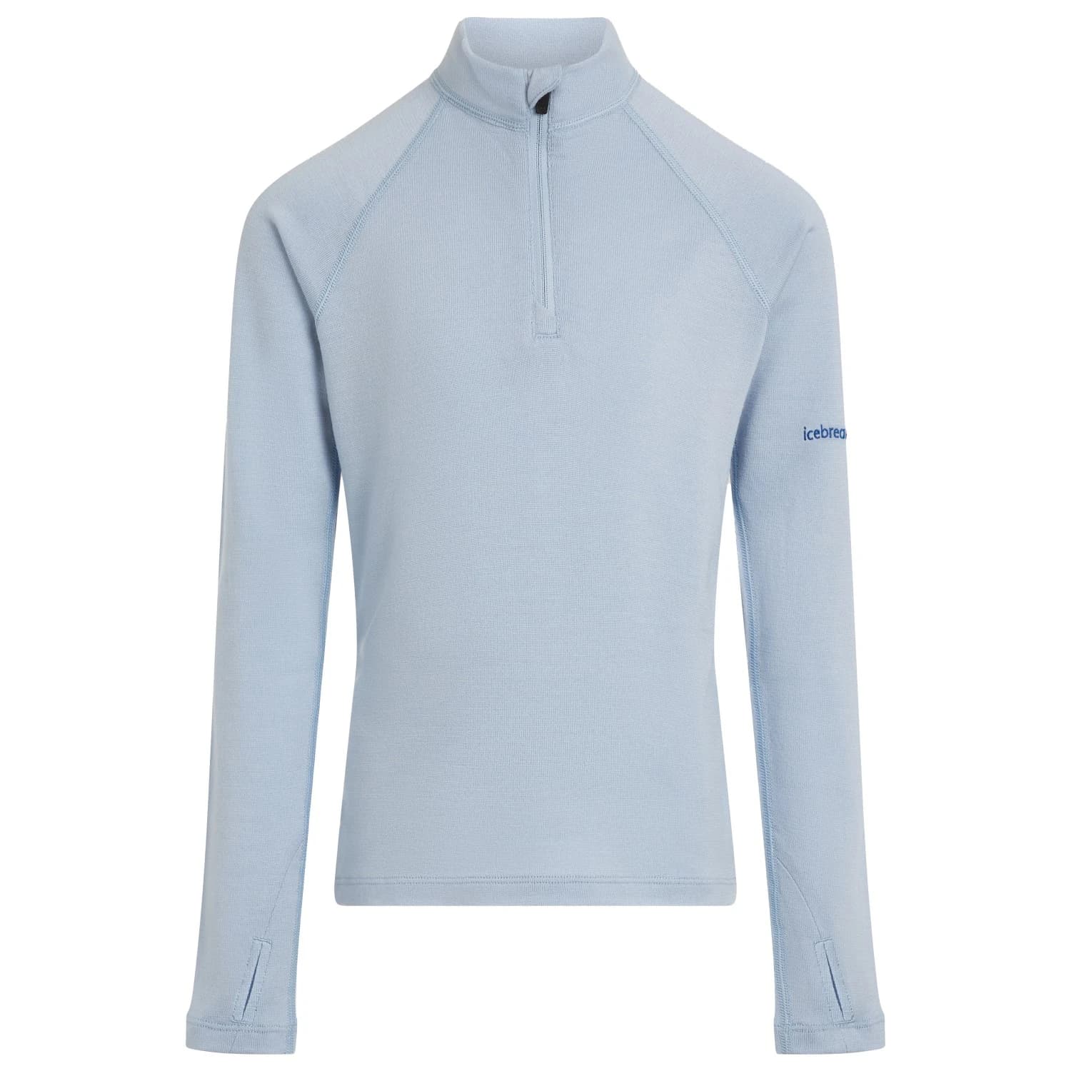 Детско мериносово термобельо Icebreaker Kids 260 Tech L/S Half Zip Merino base layer - Zinc Blue