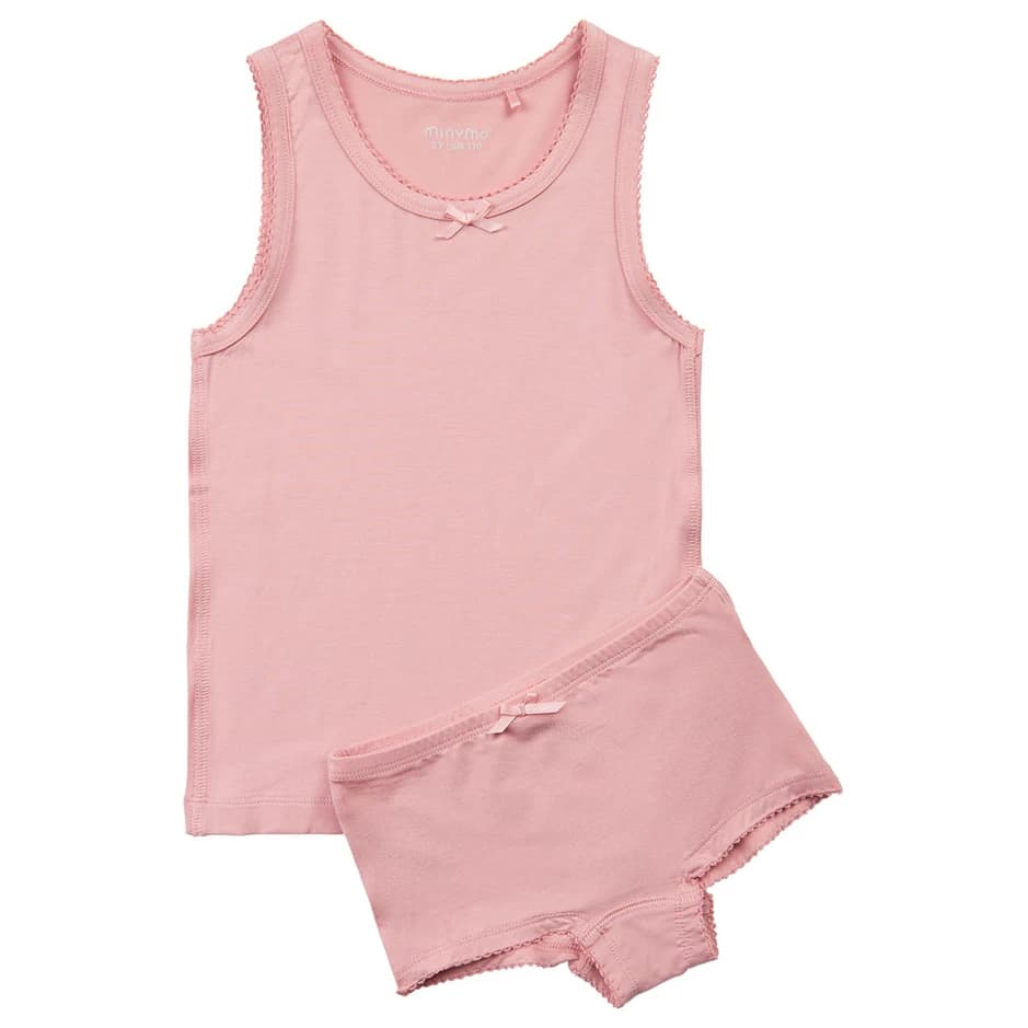 Детско ежедневно термо бельо Minymo Kid's Underwear Set Bamboo Everyday base layer - Misty Rose