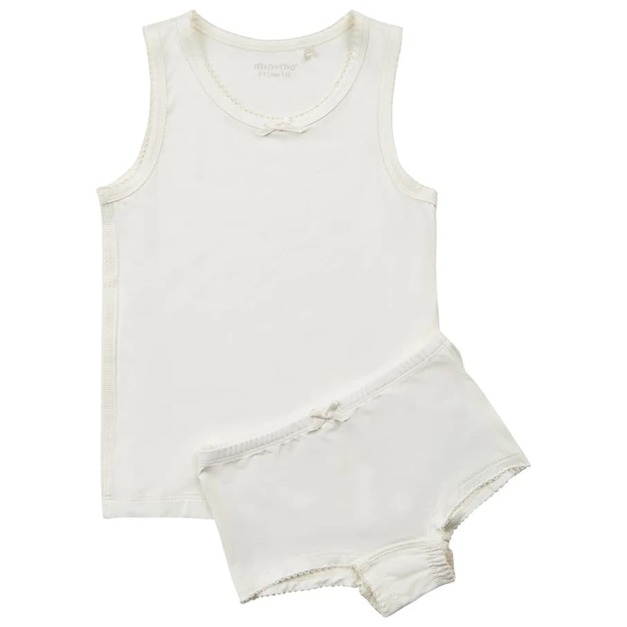 Детско ежедневно термо бельо Minymo Kid's Underwear Set Bamboo Everyday base layer - White