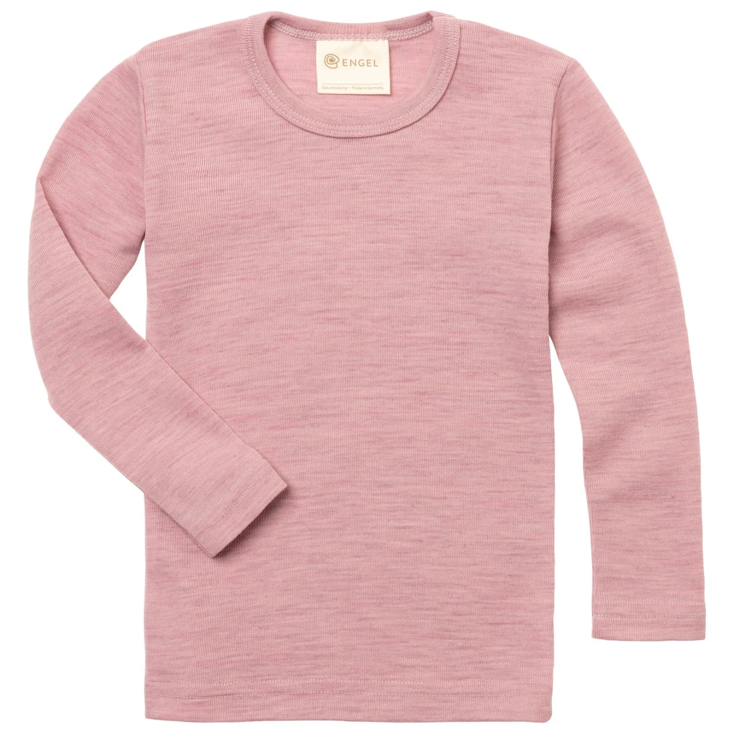 Детско мериносово термобельо Engel Kids' Undershirt L/S Everyday base layer - Rosenholz Melange