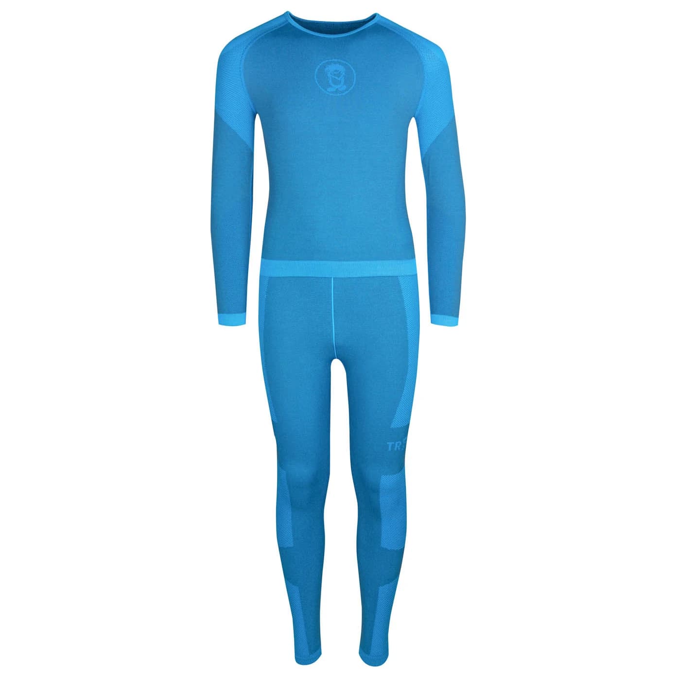 Детско синтетично термобельо Trollkids Kid's Hemsedal Baselayer Set Synthetic base layer - Azure Blue