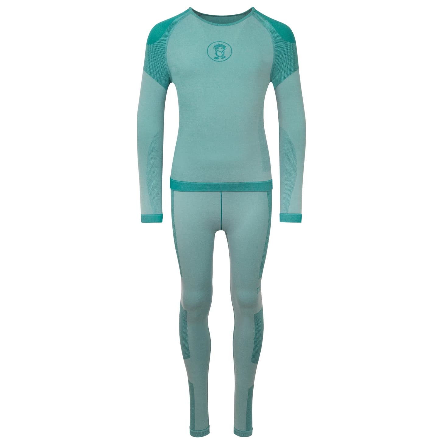 Детско синтетично термобельо Trollkids Kid's Hemsedal Baselayer Set Synthetic base layer - Ocean Green