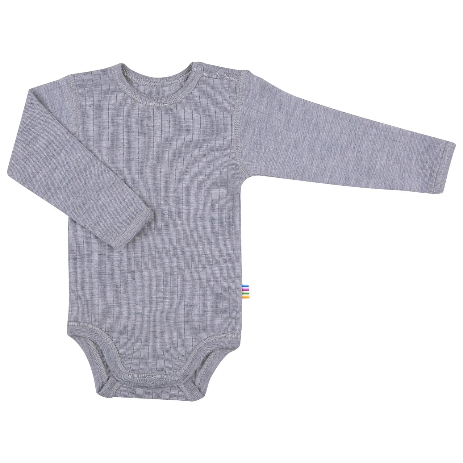 Детско мериносово термобельо Joha Kid's Body L/S Merino base layer - Light Grey Melange