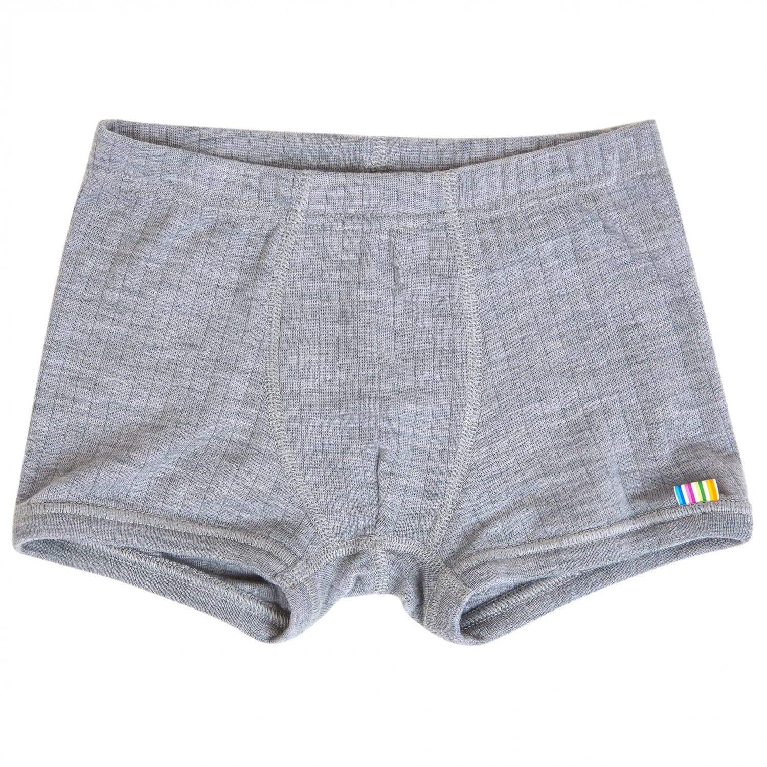 Детско мериносово термобельо Joha Kid's Boxershorts Basic Merino base layer - Light Grey Melange