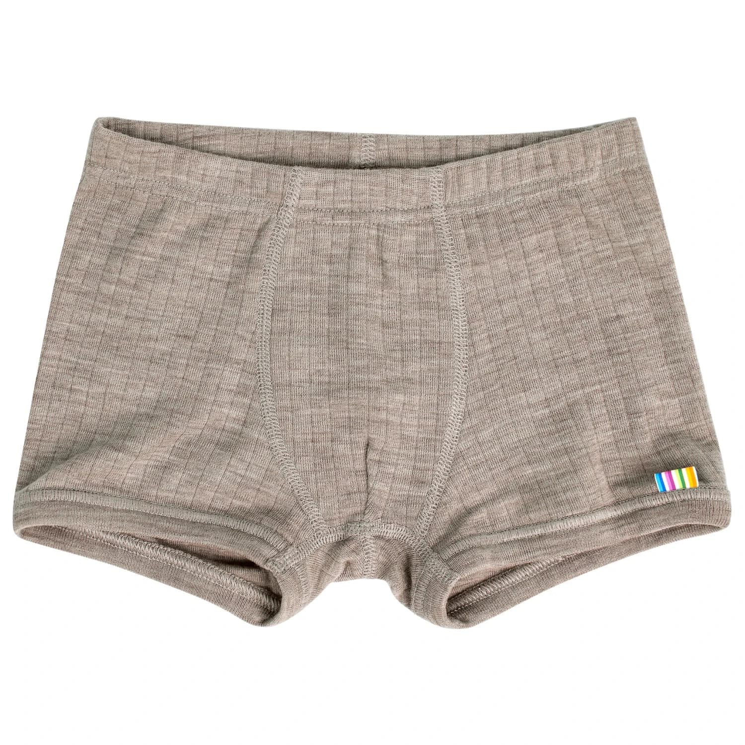 Детско мериносово термобельо Joha Kid's Boxershorts Basic Merino base layer - Sesame Melange