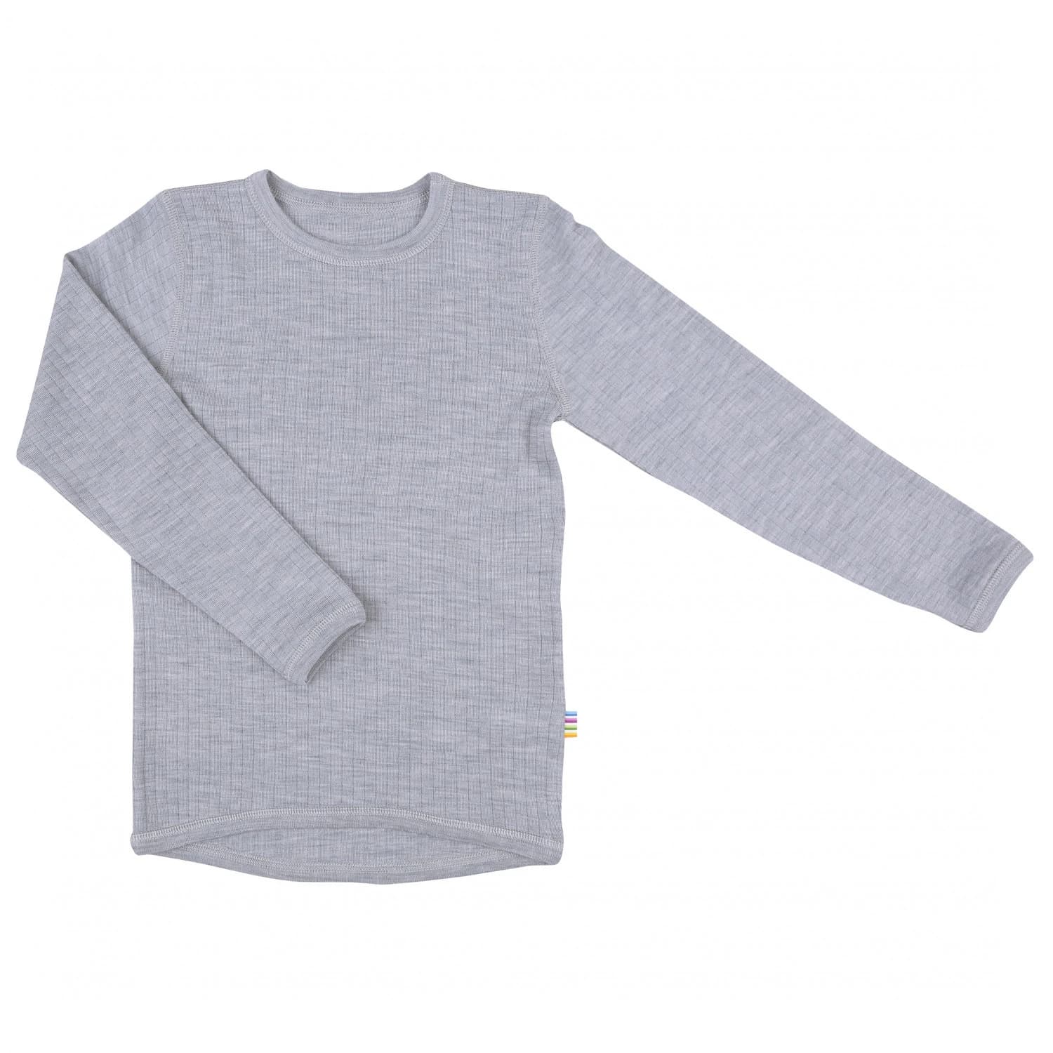 Детско мериносово термобельо Joha Kid's Shirt L/S Basic Merino base layer - Light Grey Melange
