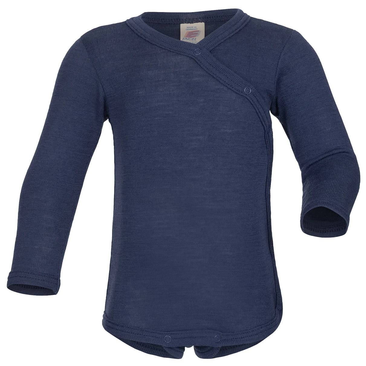 Детско мериносово термобельо Engel Kids' Wraparound Bodysuit L/S Merino base layer - Marine