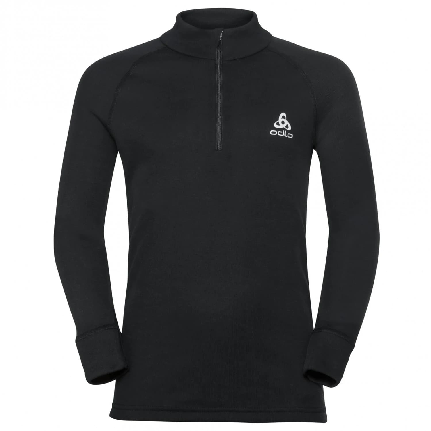 Детско синтетично термобельо Odlo Kid's BL Top Turtle Neck L/S Half Zip Active Synthetic base layer - Black
