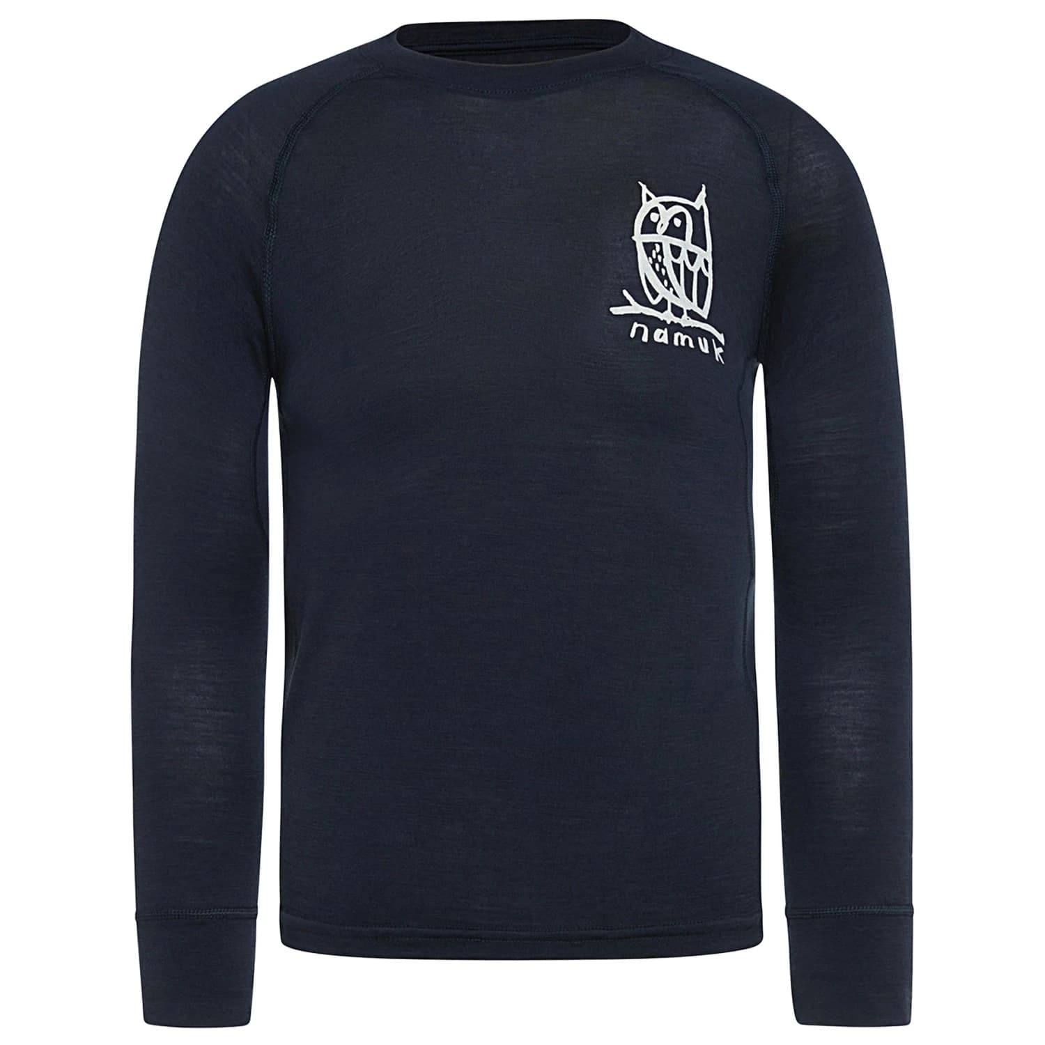Детско мериносово термобельо Namuk Kid's Uil Merino Longsleeve Merino base layer - True Navy