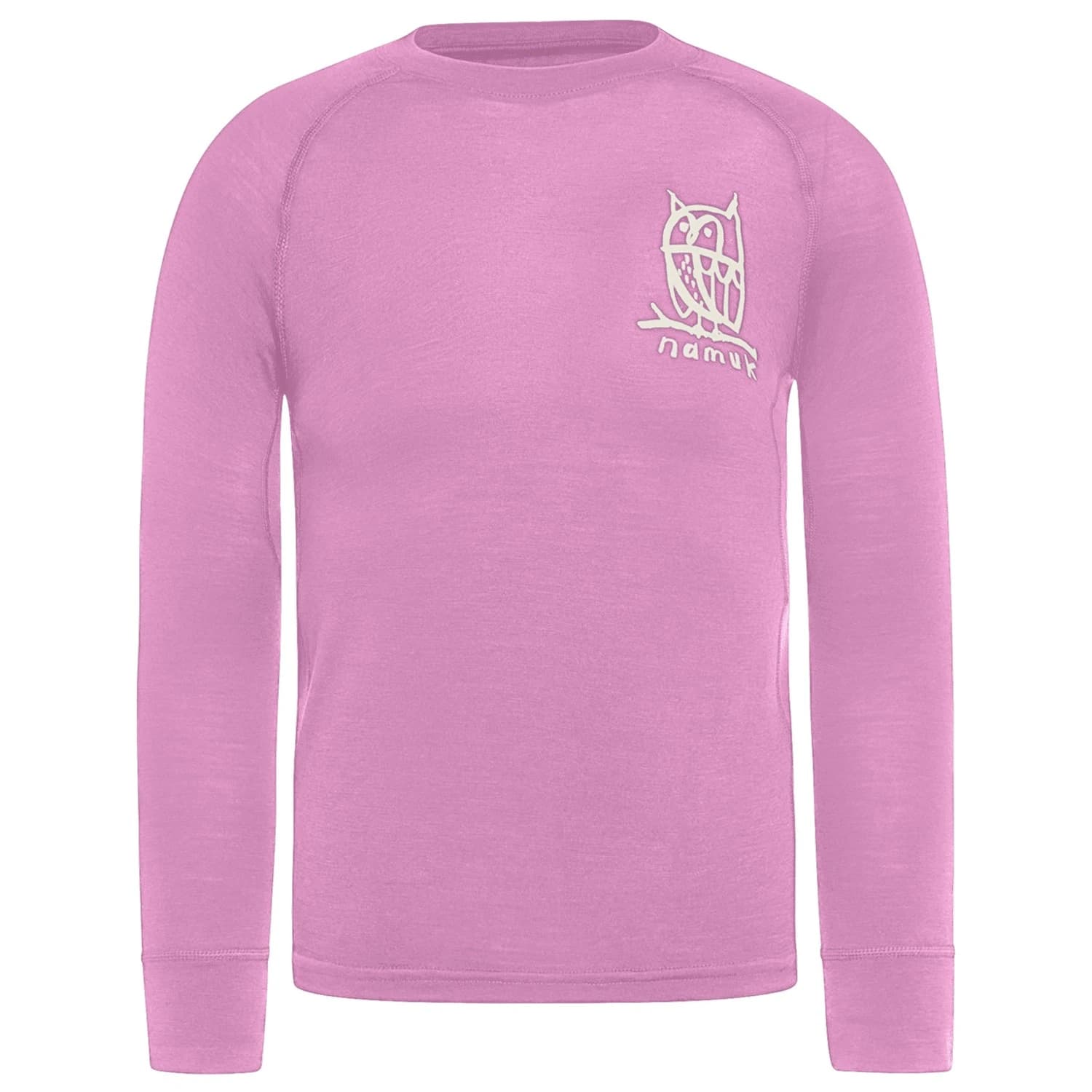 Детско мериносово термобельо Namuk Kid's Uil Merino Longsleeve Merino base layer - Taffy