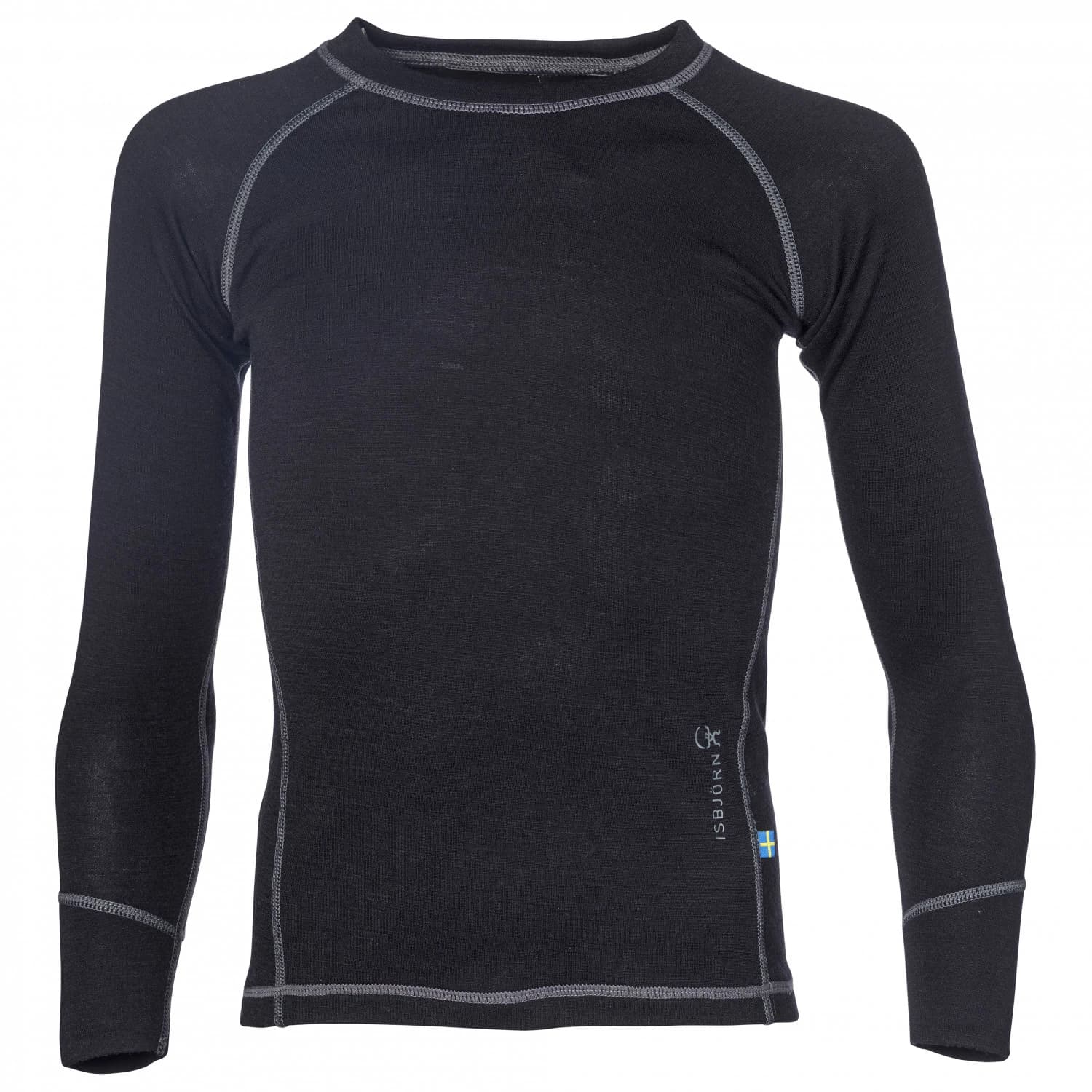 Мериносово термобельо Isbjörn Teen's Husky Sweater Baselayer Merino base layer - Black
