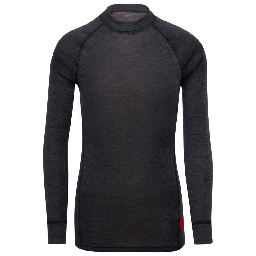 Детско мериносово термобельо Thermowave Kid's Merino Warm L/S Shirt Merino base layer - Dark Grey Melange