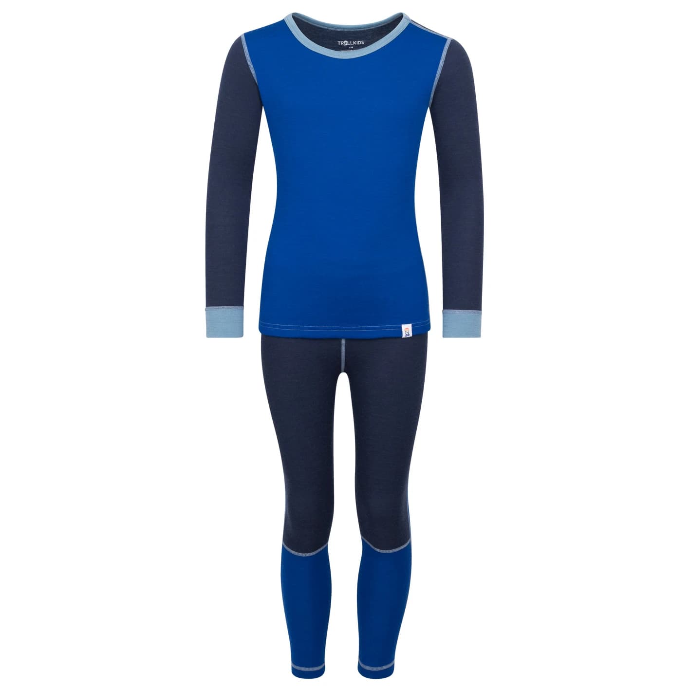 Детско мериносово термобельо Trollkids Kid's Merino Baselayer Set II Merino base layer - Royal Blue / Navy