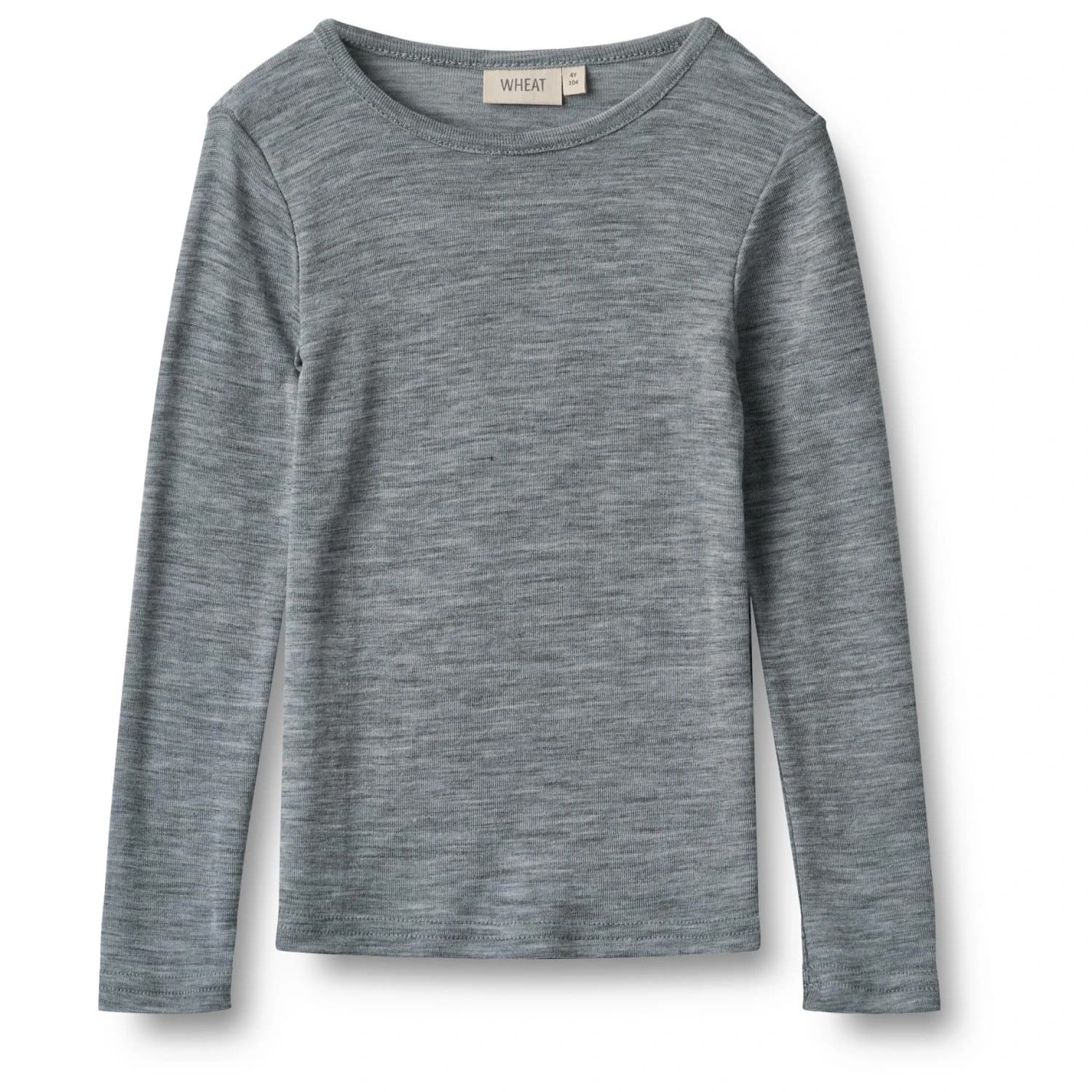 Детско мериносово термобельо WHEAT Kid's Wool T-Shirt L/S Alfie Merino base layer - Melange Grey