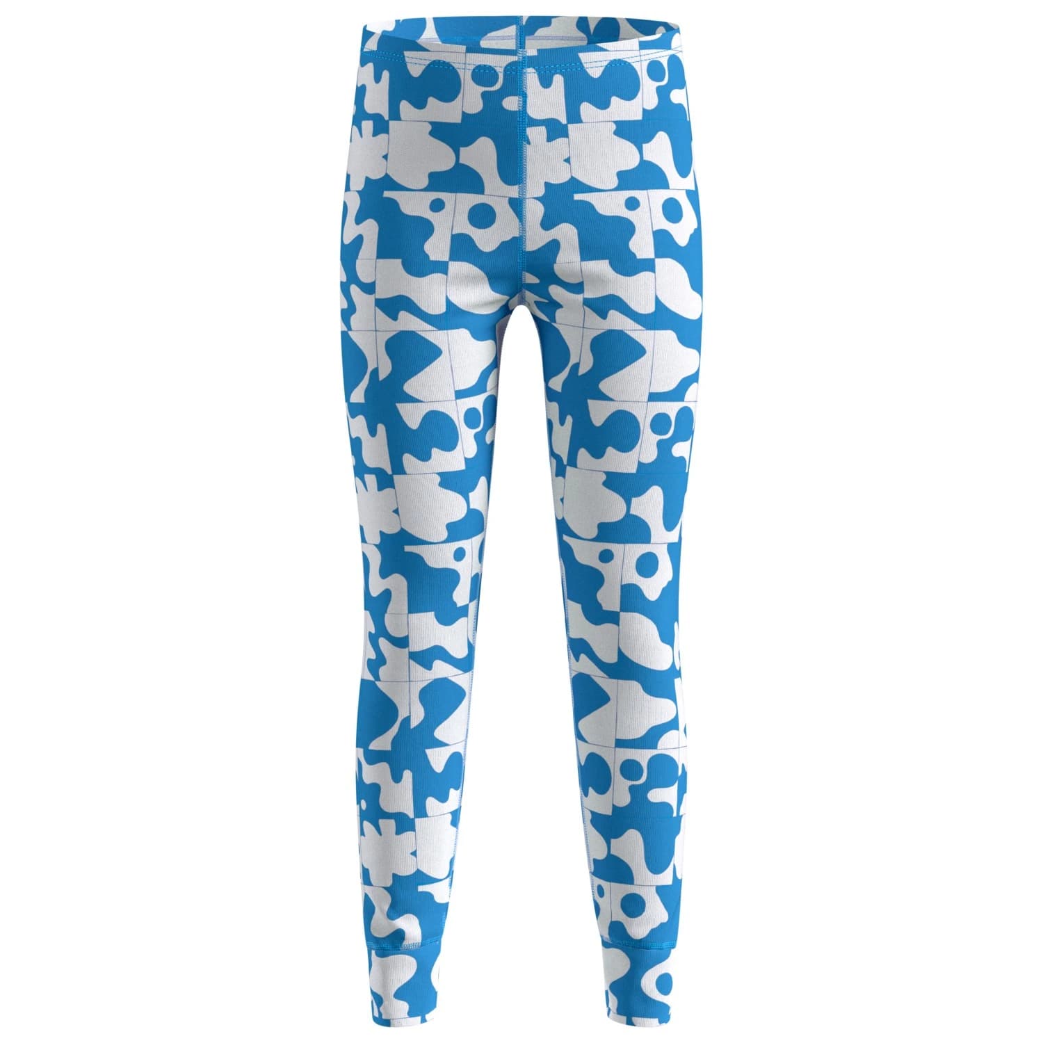 Детско синтетично термобельо Odlo Kid's Base Layer Bottom Long Active Warm Graphic Synthetic base layer - Orchid Ice / Nebulas Blue