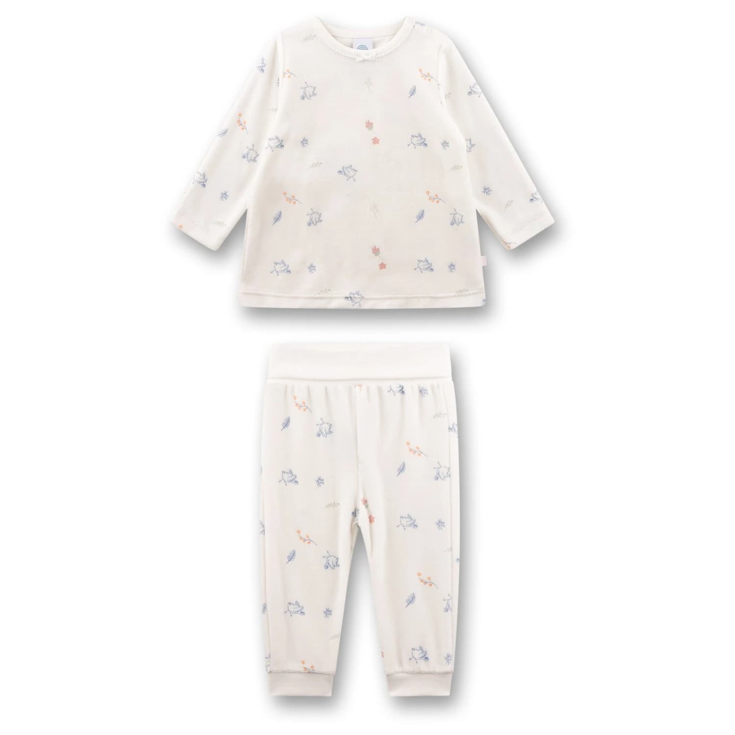 Детско ежедневно термо бельо Sanetta Kid's Pyjama Long 222174 Pyjamas - White Pebble